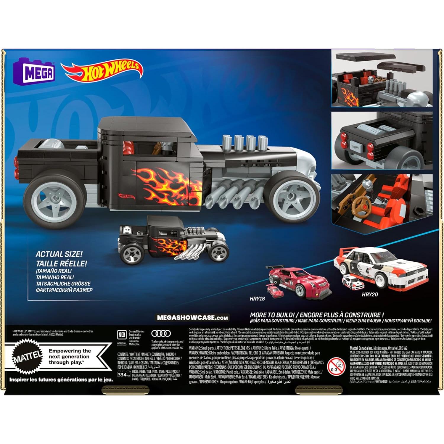 Set de Construcción Mega Hot Wheels Bone Shaker 334 Piezas