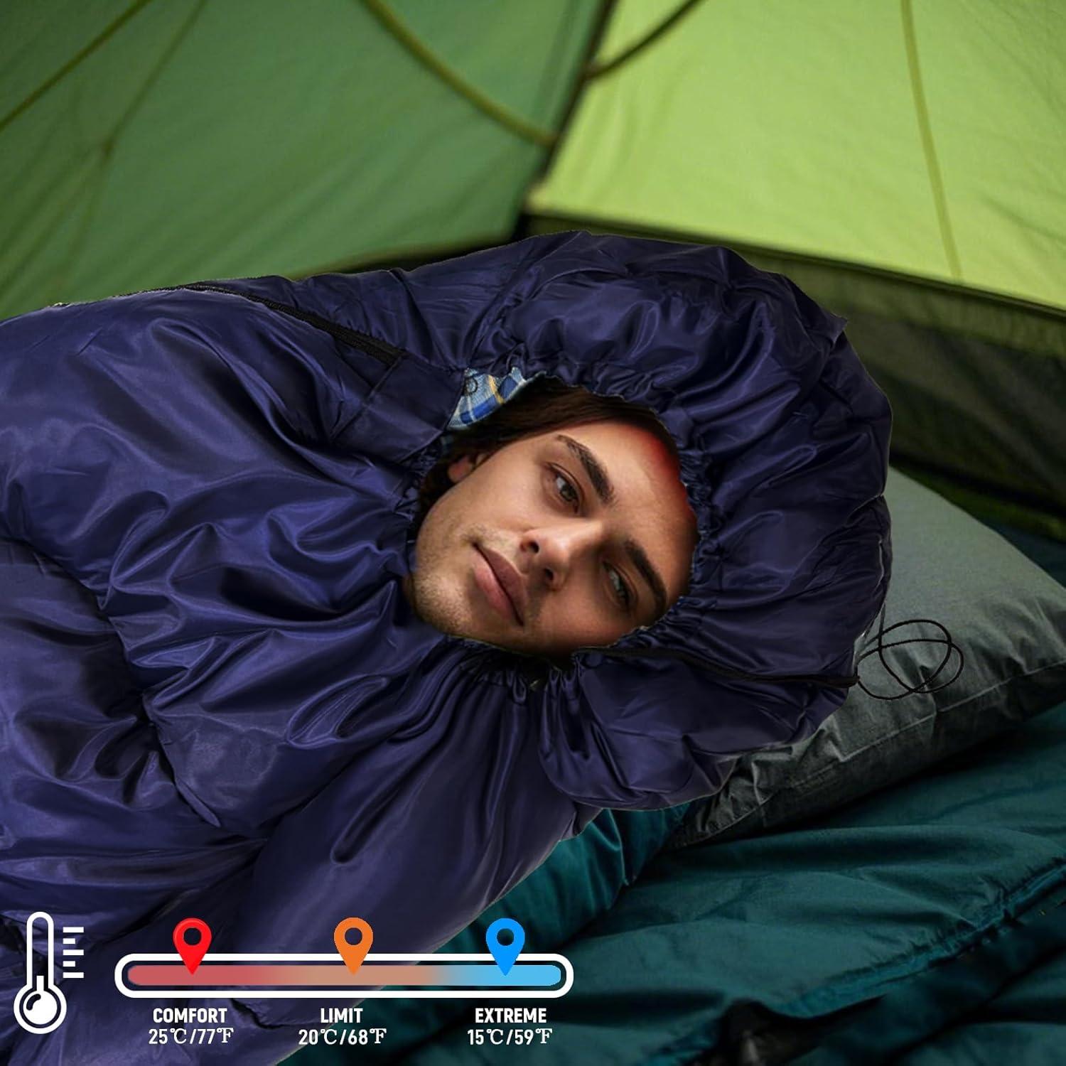 Saco de Dormir Impermeable XFGSYXS 4 Estaciones 210x75cm