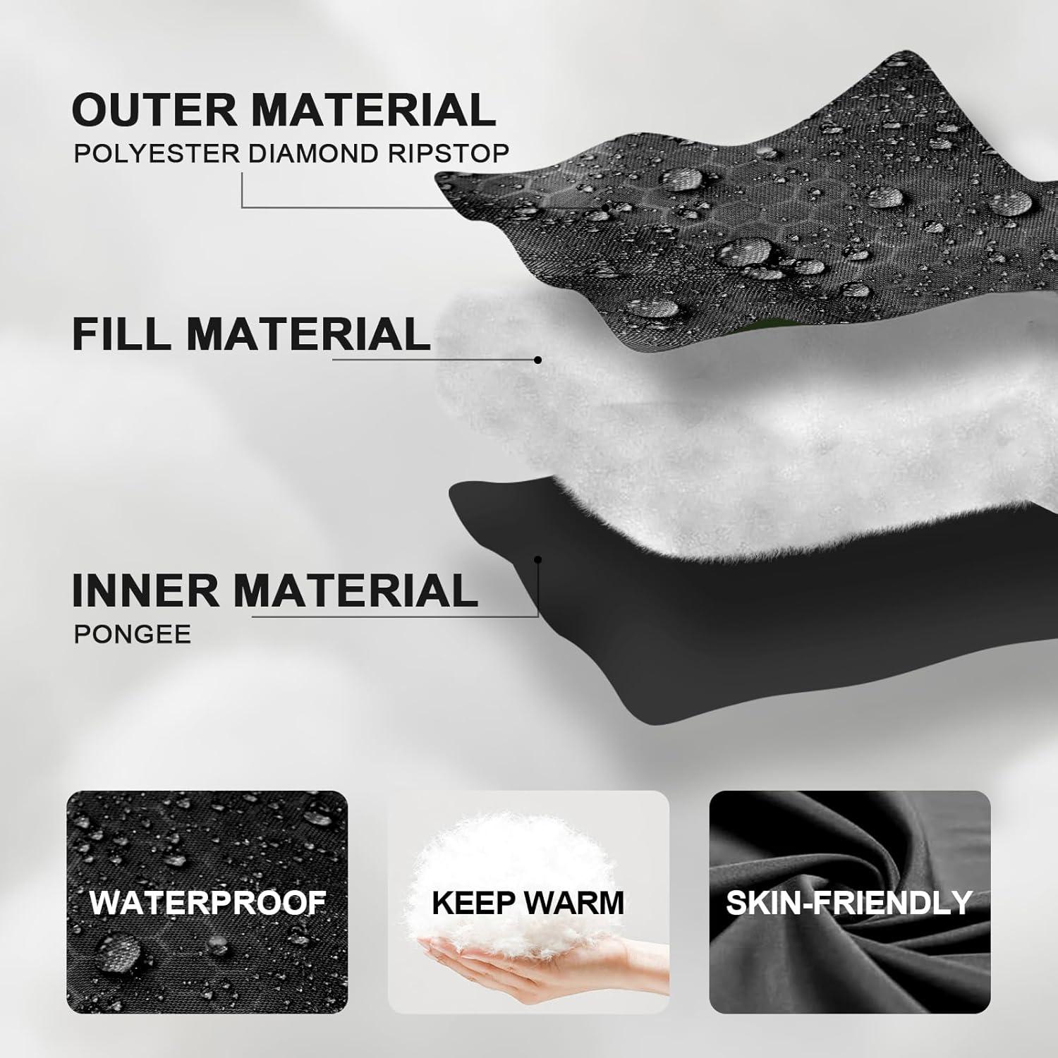 Saco de dormir TANSTRIDER 3lb Negro 82.55x219.99cm 4 estaciones