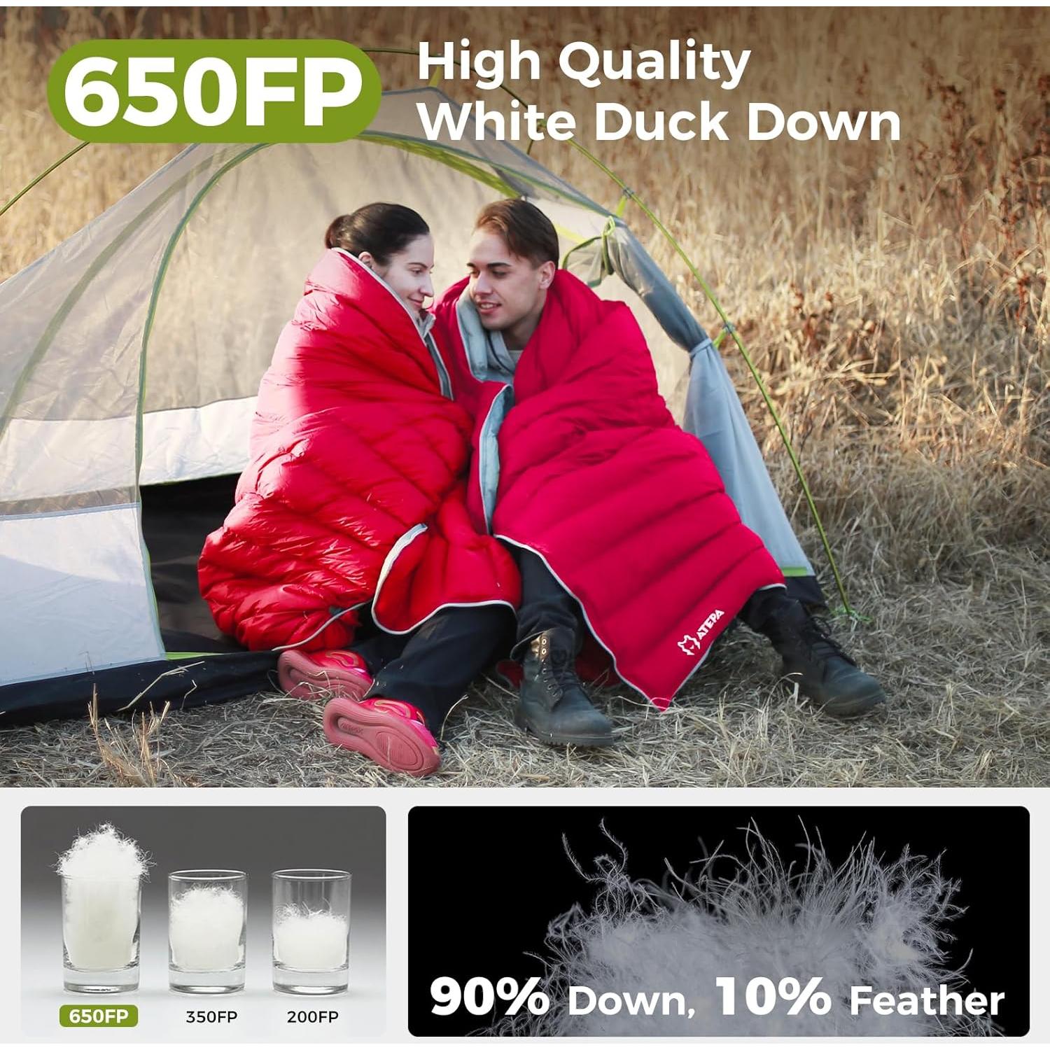 Saco de dormir ATEPA SEATTLE 300 ultraligero 10-15°C 3 estaciones