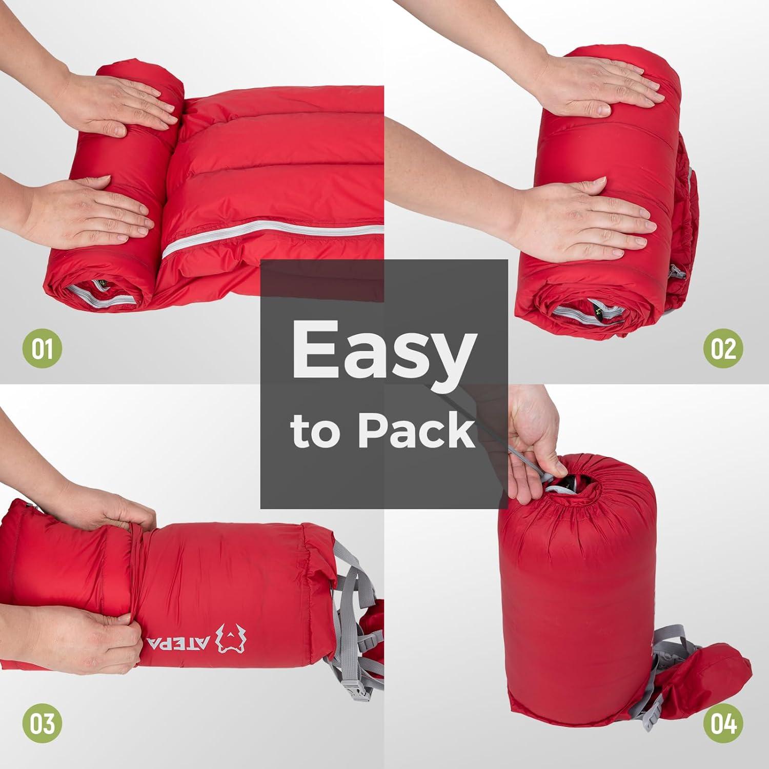 Saco de dormir ATEPA SEATTLE 300 ultraligero 10-15°C 3 estaciones