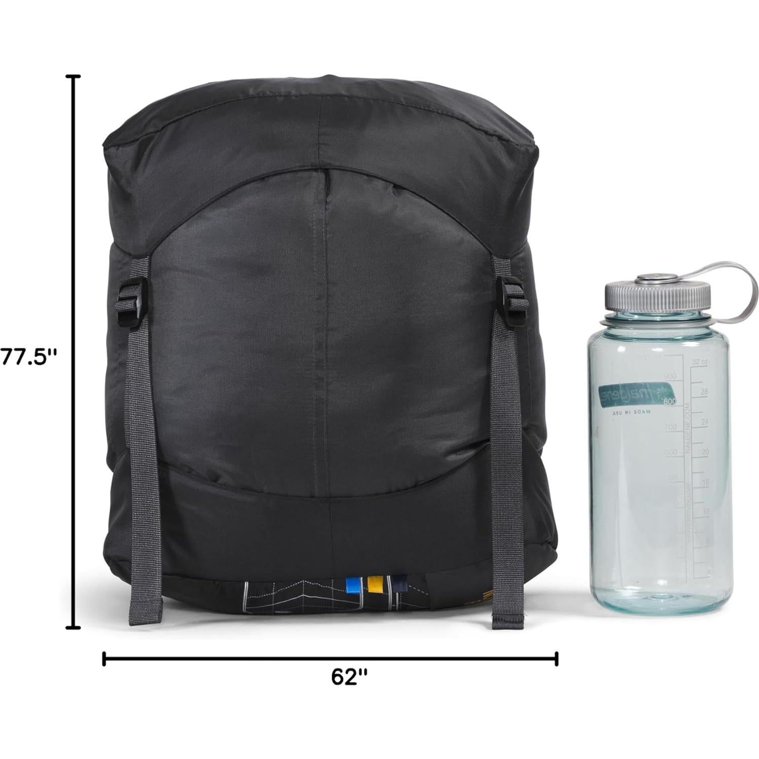 Saco de Dormir El Norte Face One, Momia, Azul y Amarillo, Regular