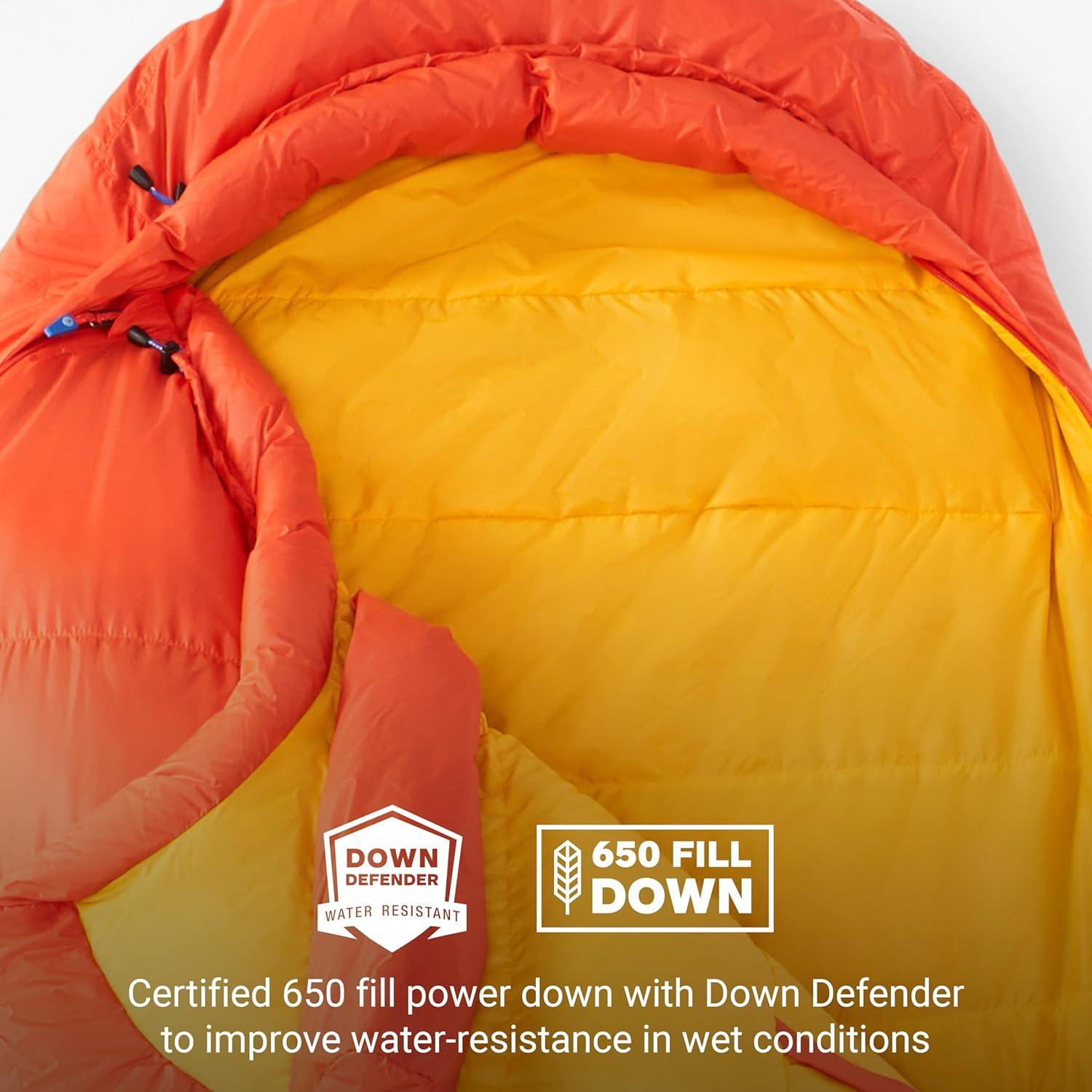 Saco de Sueño Marmot Siempre Verano 650 Pluma Camping 198x81cm