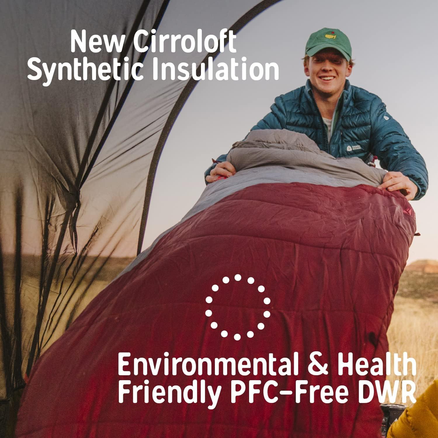 Saco de Dormir Sintético Kelty Cosmic 40° Verde 198 cm