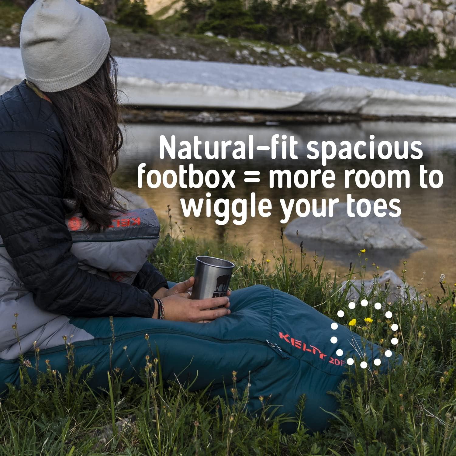 Saco de Dormir Sintético Kelty Cosmic 40° Verde 198 cm