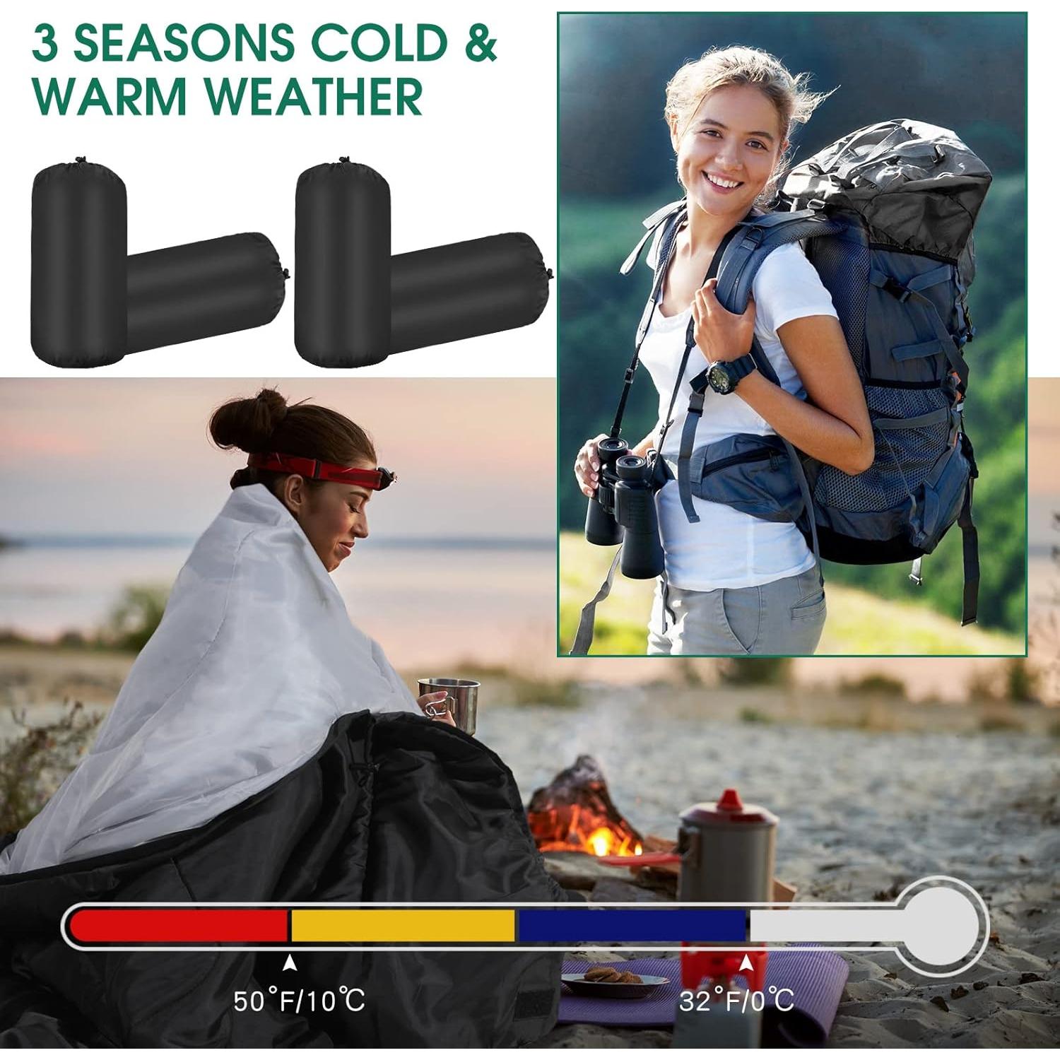 Sacos de Dormir Tudomro 16 Piezas 4 Estaciones Impermeables