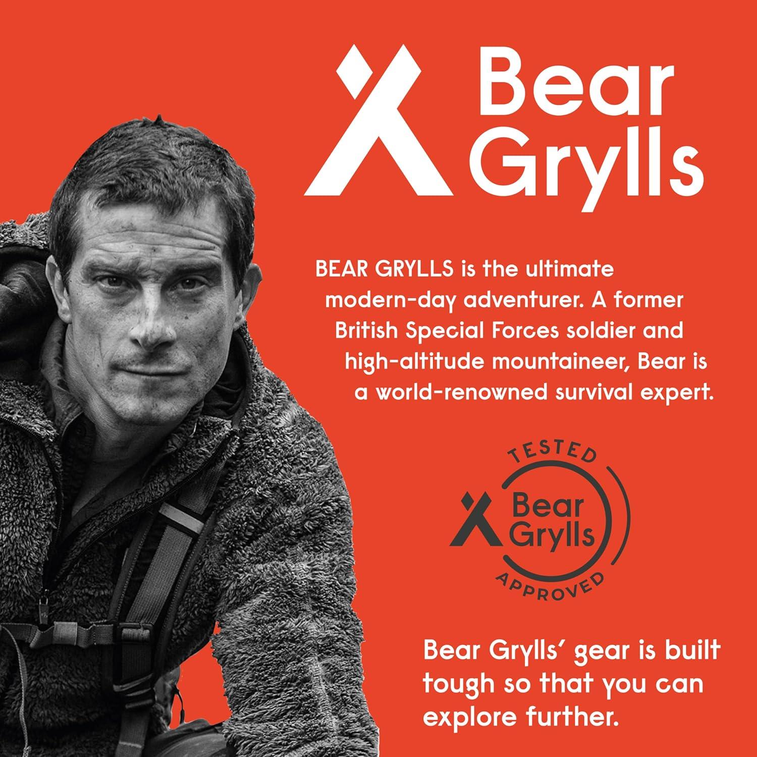Saco de Dormir Bear Grylls 15°C 3 Estaciones Negro Grande