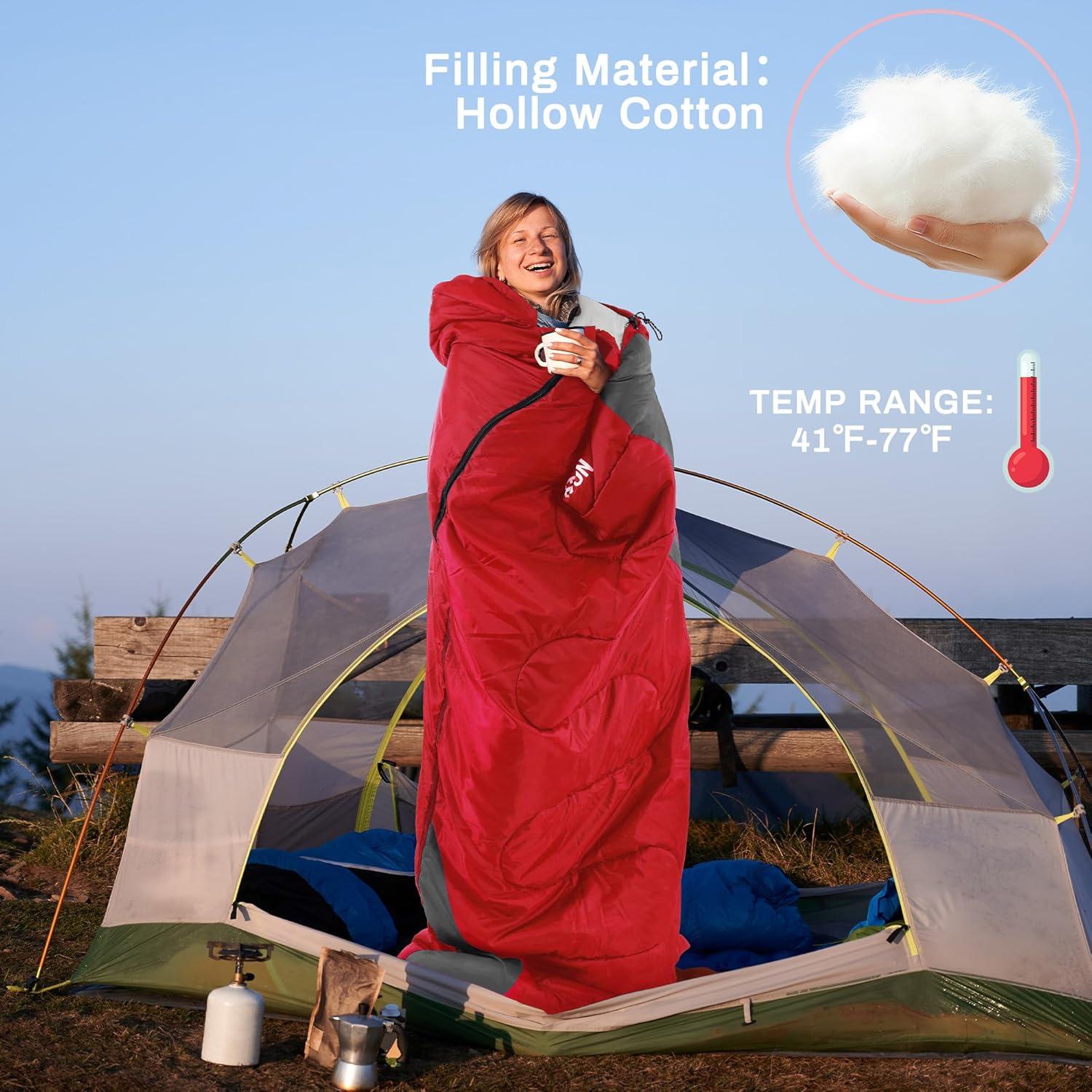 Saco de dormir doble Elevon XL impermeable para 2 personas