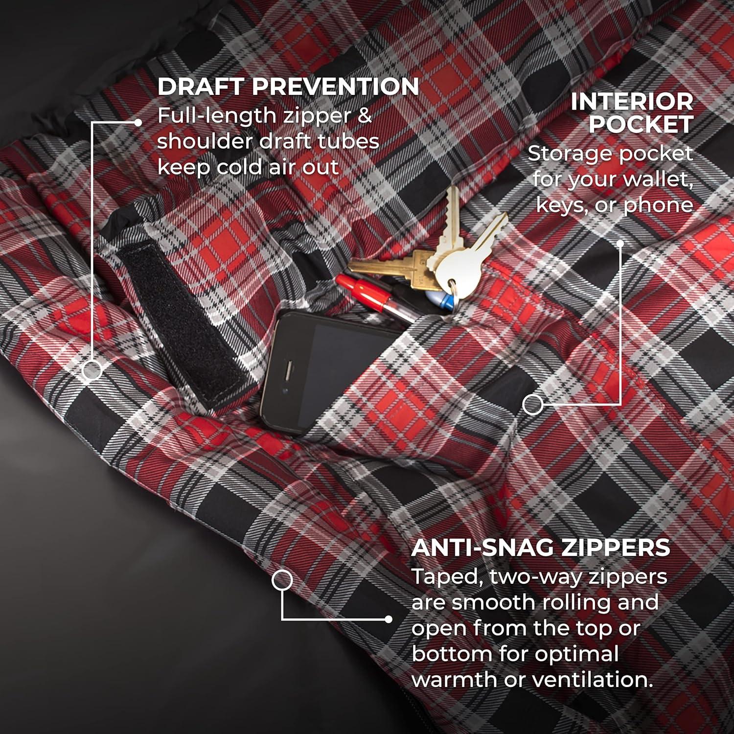 Saco de Dormir TETON Celsius XL -32°C, 3 Temporadas, Gris