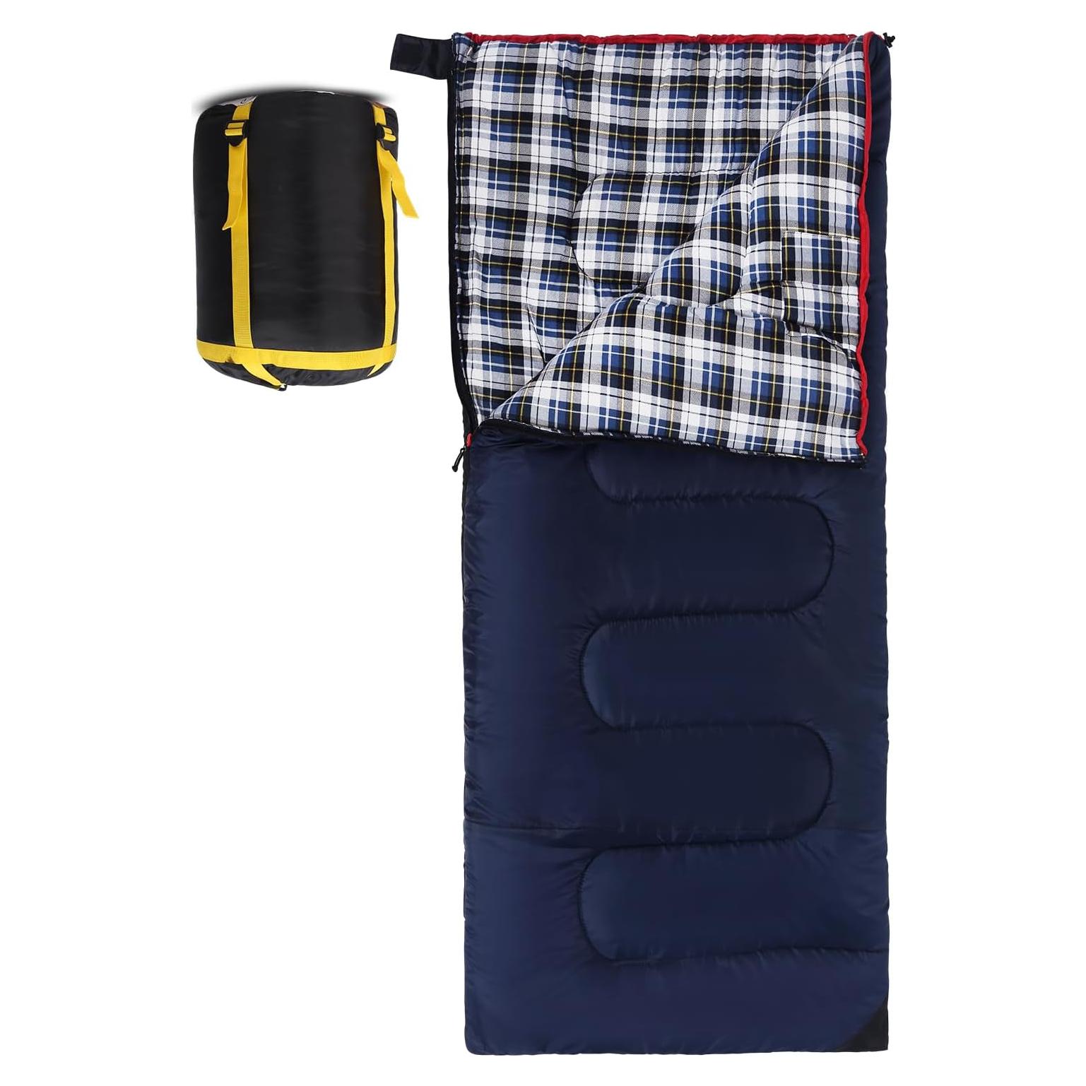 Saco de dormir REDCAMP 3lbs Franela Azul 200x90cm