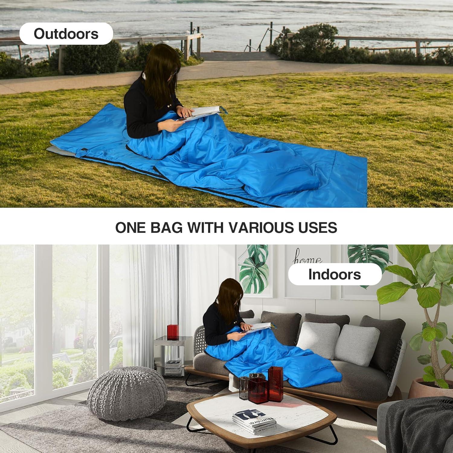 Saco de Dormir Doble REDCAMP Ultra Ligero 2 Personas 1.9kg