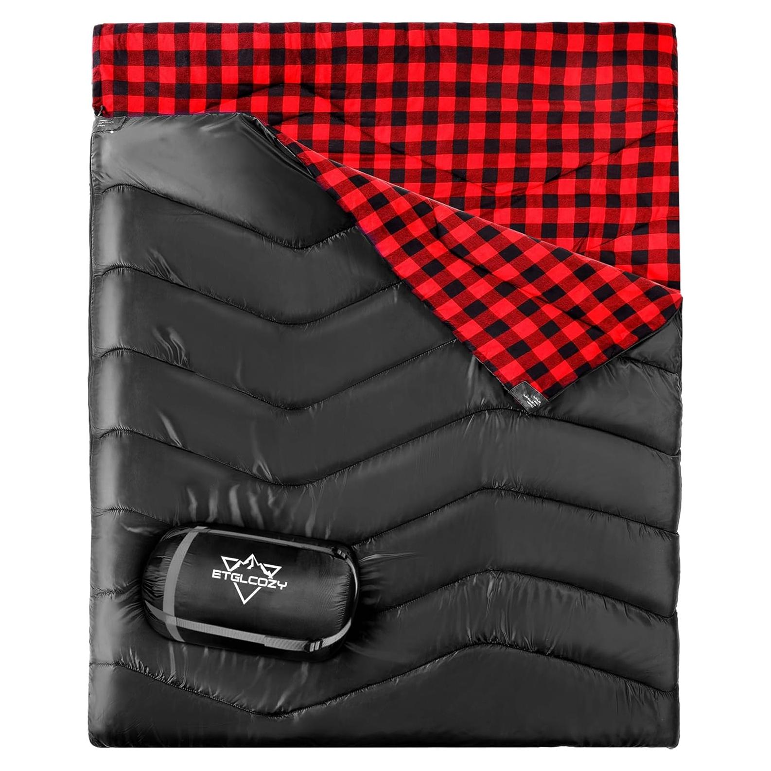 Saco de dormir doble ETGLCOZY Queen 220x160 cm impermeable