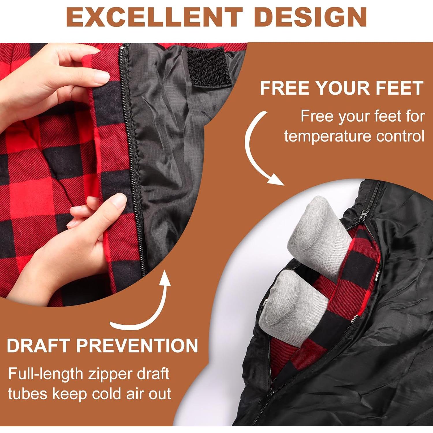 Saco de dormir doble ETGLCOZY Queen 220x160 cm impermeable