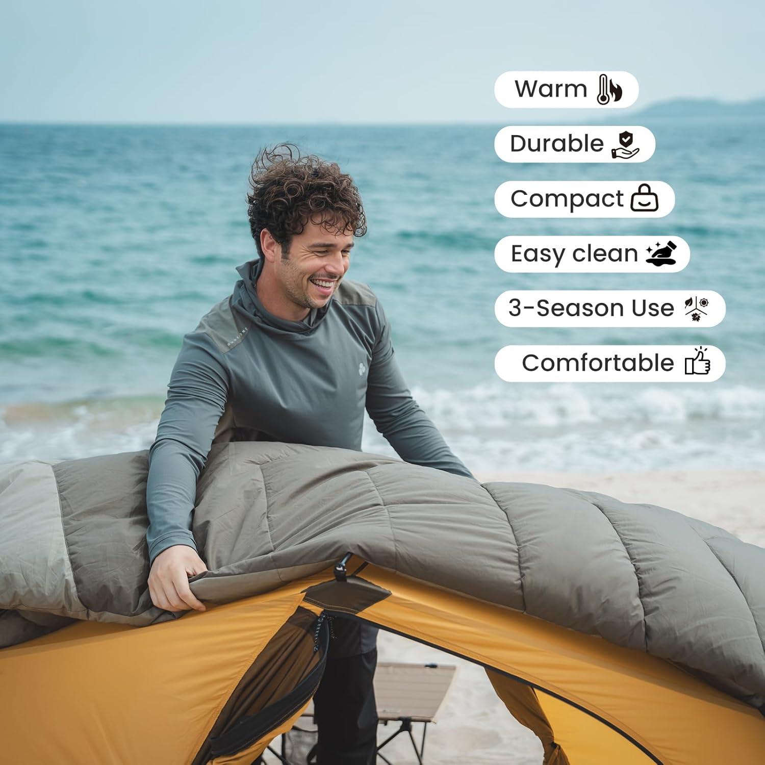 Saco de Dormir OneTigris Trailnap 3 Temporadas Verde OD