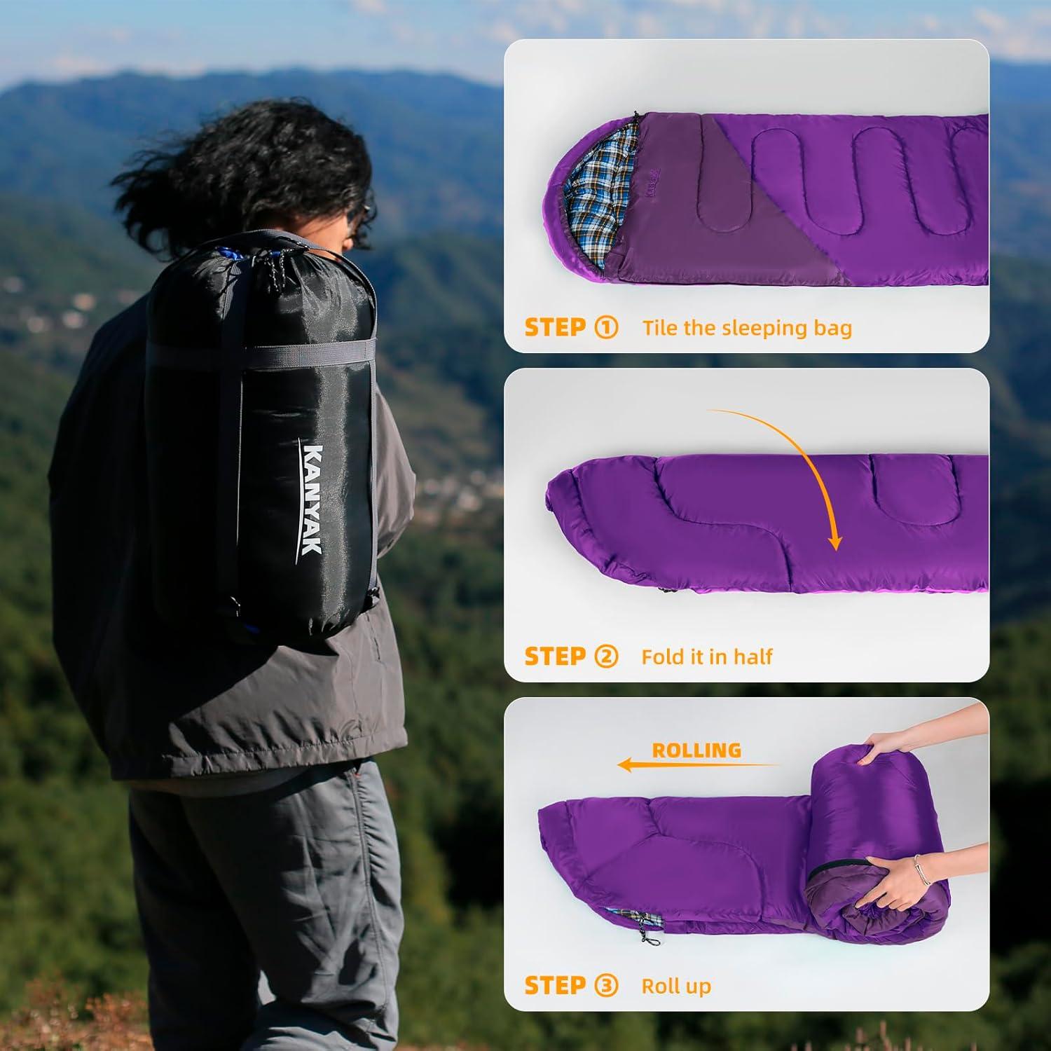 Saco de Dormir Kanyak SB Individual 0°C para Camping