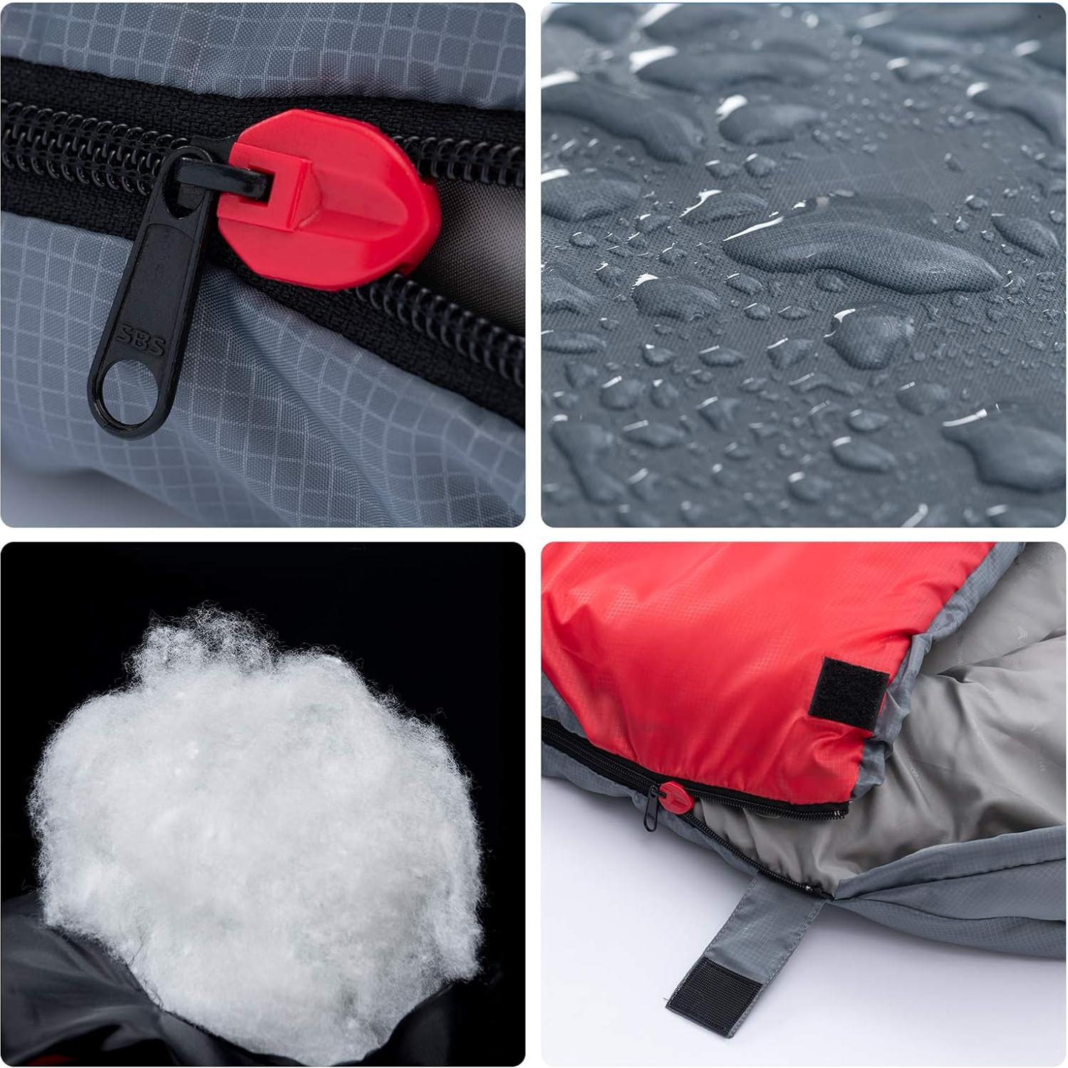 Saco de dormir BISINNA 220x80 cm impermeable y cálido