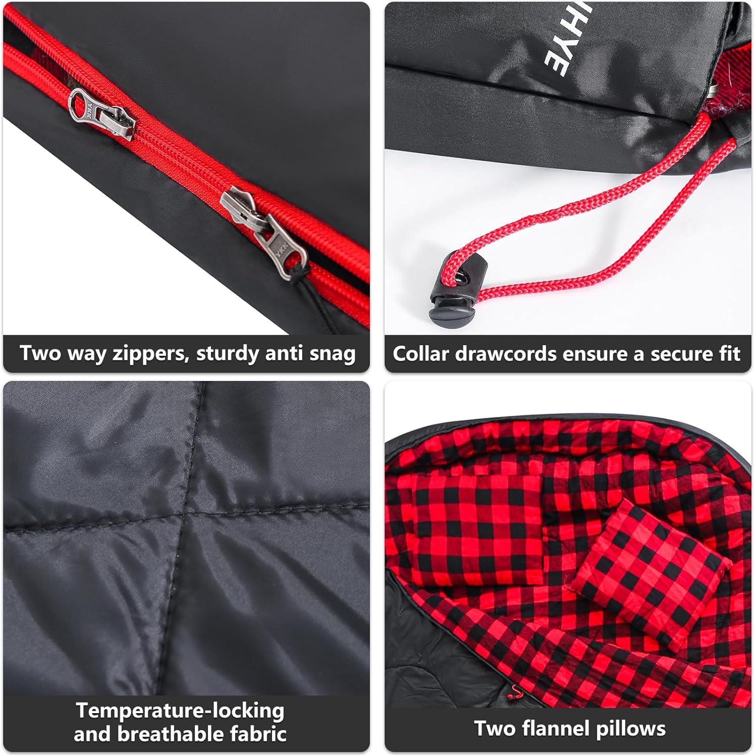 Saco de Dormir Doble ShinHye XXL para 2 Personas - Franela