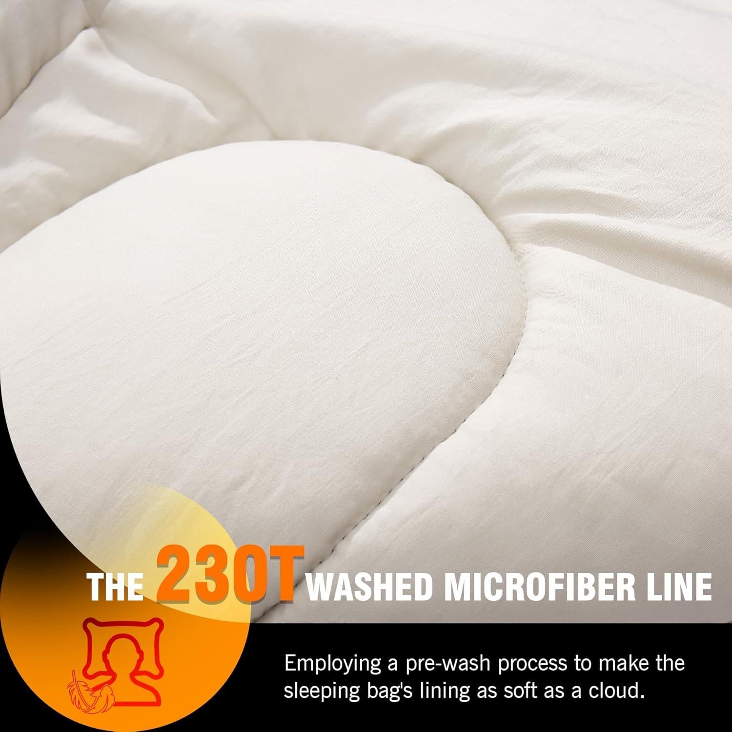 Saco de dormir doble Yotruth Harmony 400T 230x165cm 3 temporadas