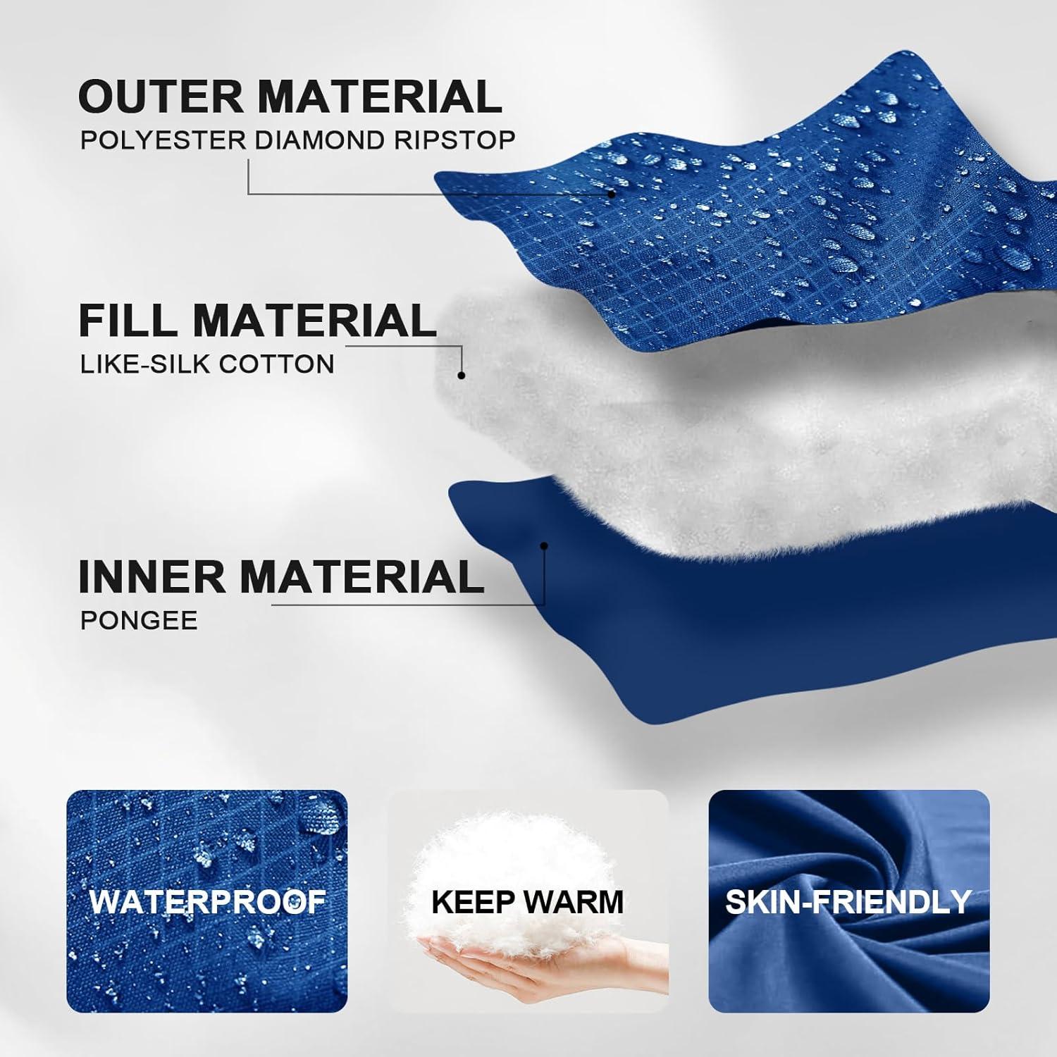 Saco de Dormir TXZ Outdoor Impermeable 229.9x80 cm Clima Frío