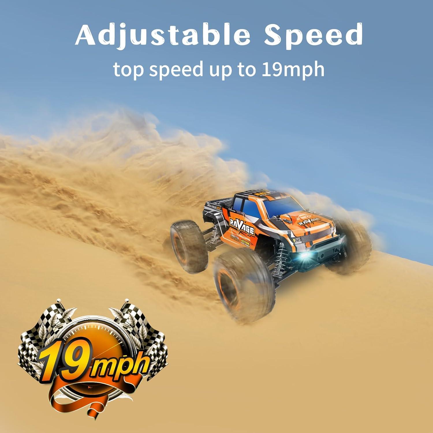 Coche RC Loolinn 1:16 Todo Terreno Velocidad Ajustable 30,58 km/h