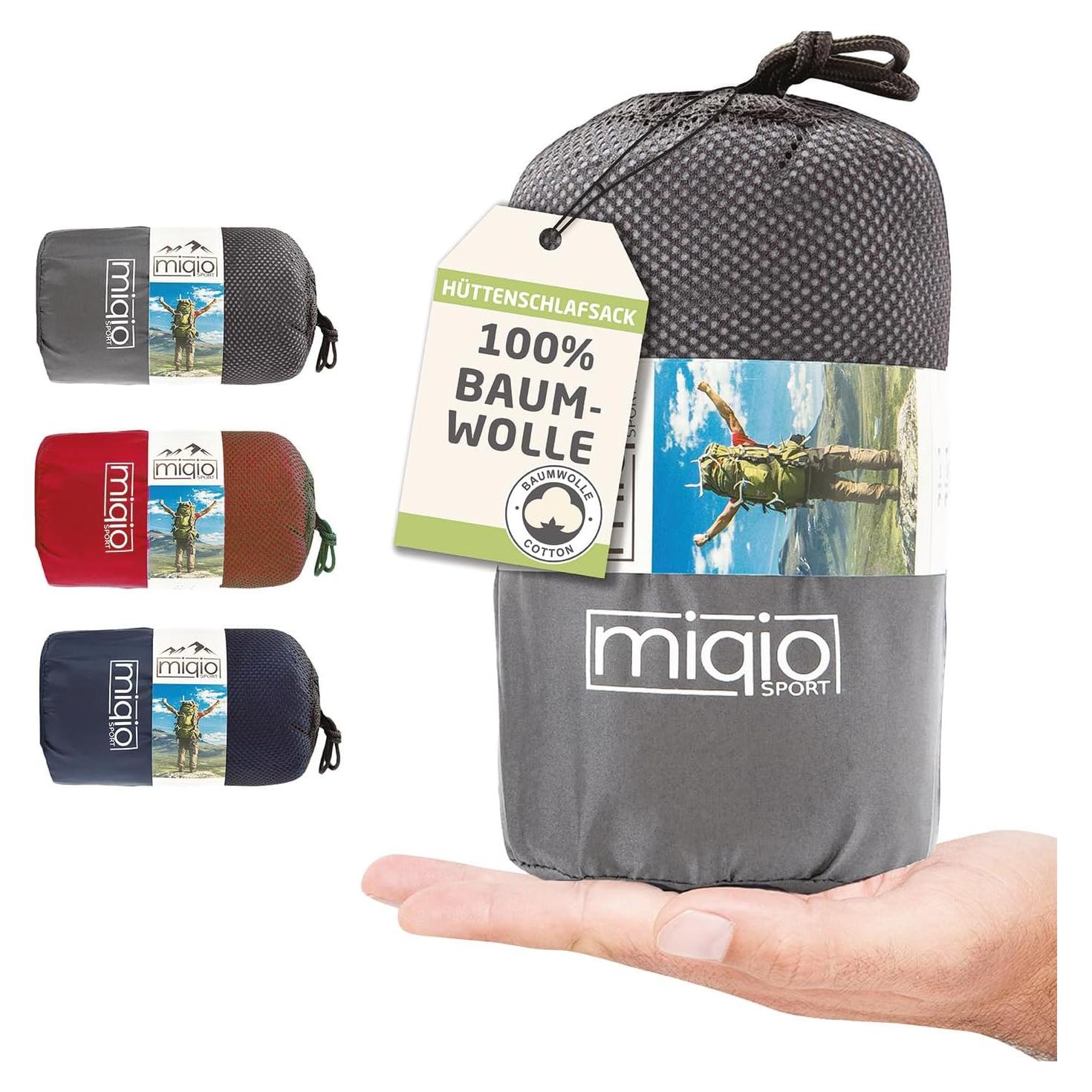 Saco de Dormir Forro 2-en-1 Miqio XL Algodón Azul