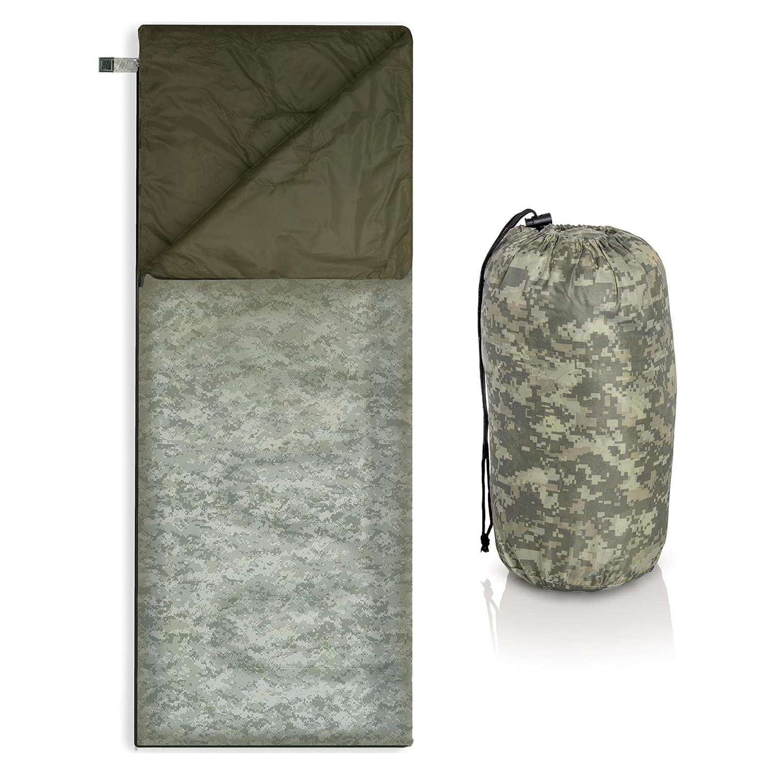 Saco de dormir Maxam Rectangular 71x185 cm Verde Oliva