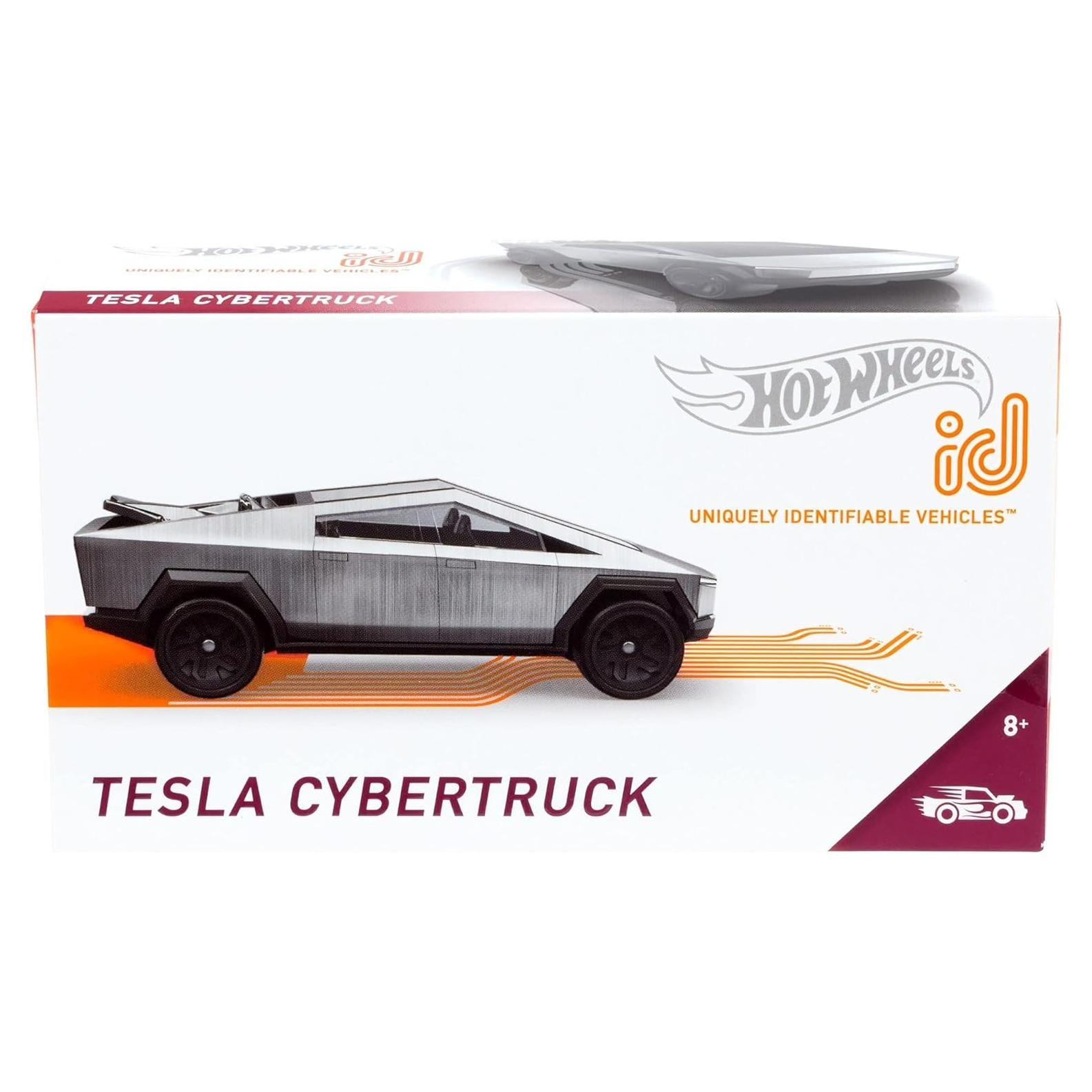 Vehículo Hot Wheels id con chip NFC escala 1:64 color plateado