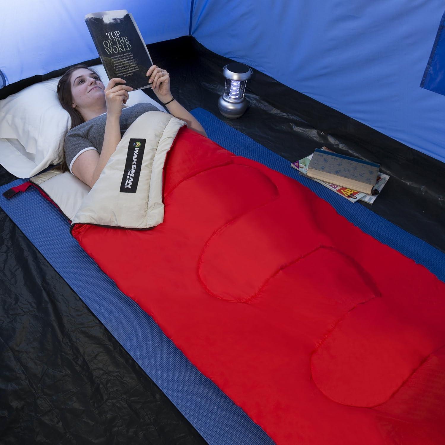 Saco de Dormir Ligero Wakeman 190.5x81.3cm para Camping