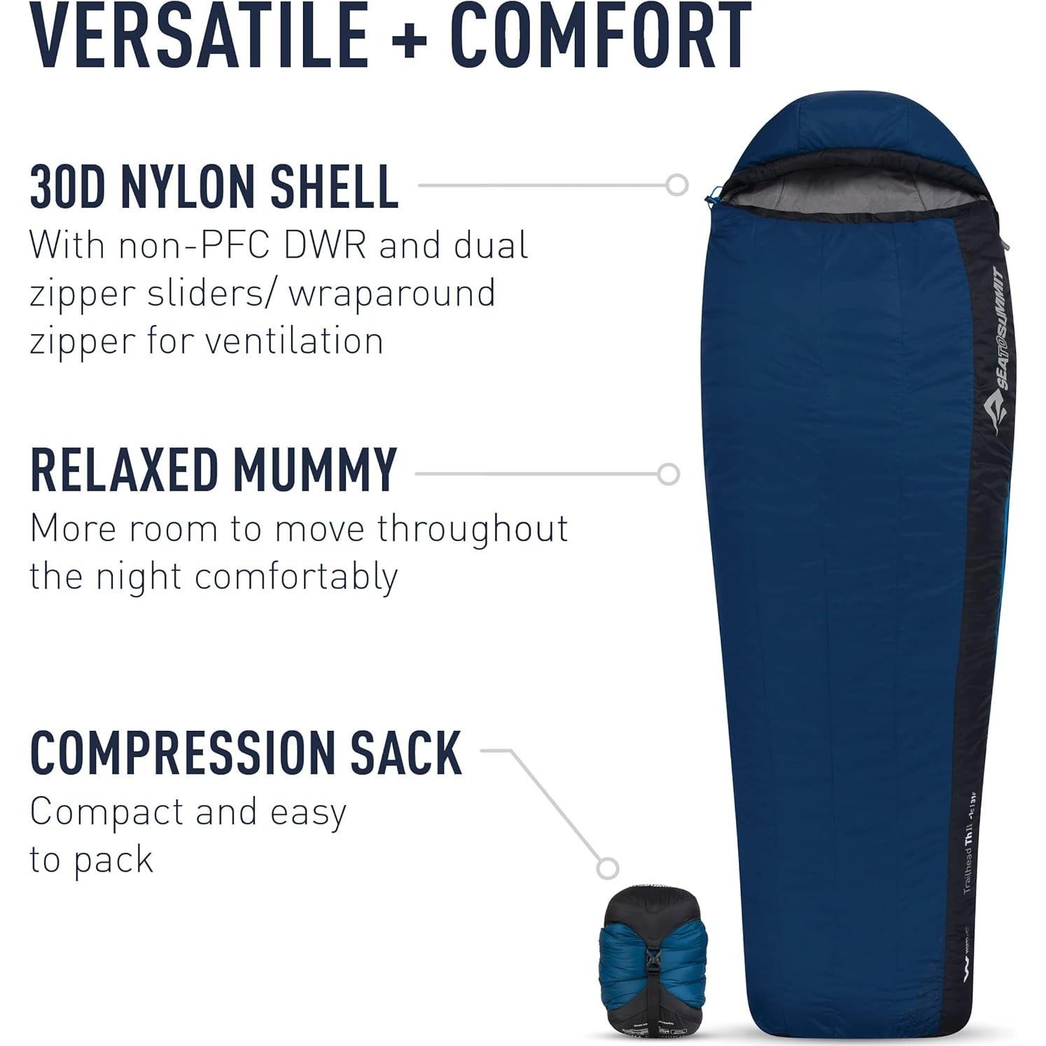 Saco de dormir sintético Sea to Summit Trailhead Long -10°C