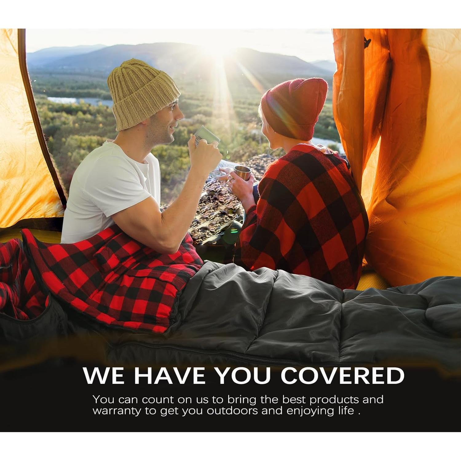 Saco de Dormir Extra Grande Orrstar para Clima Frío - 0°C