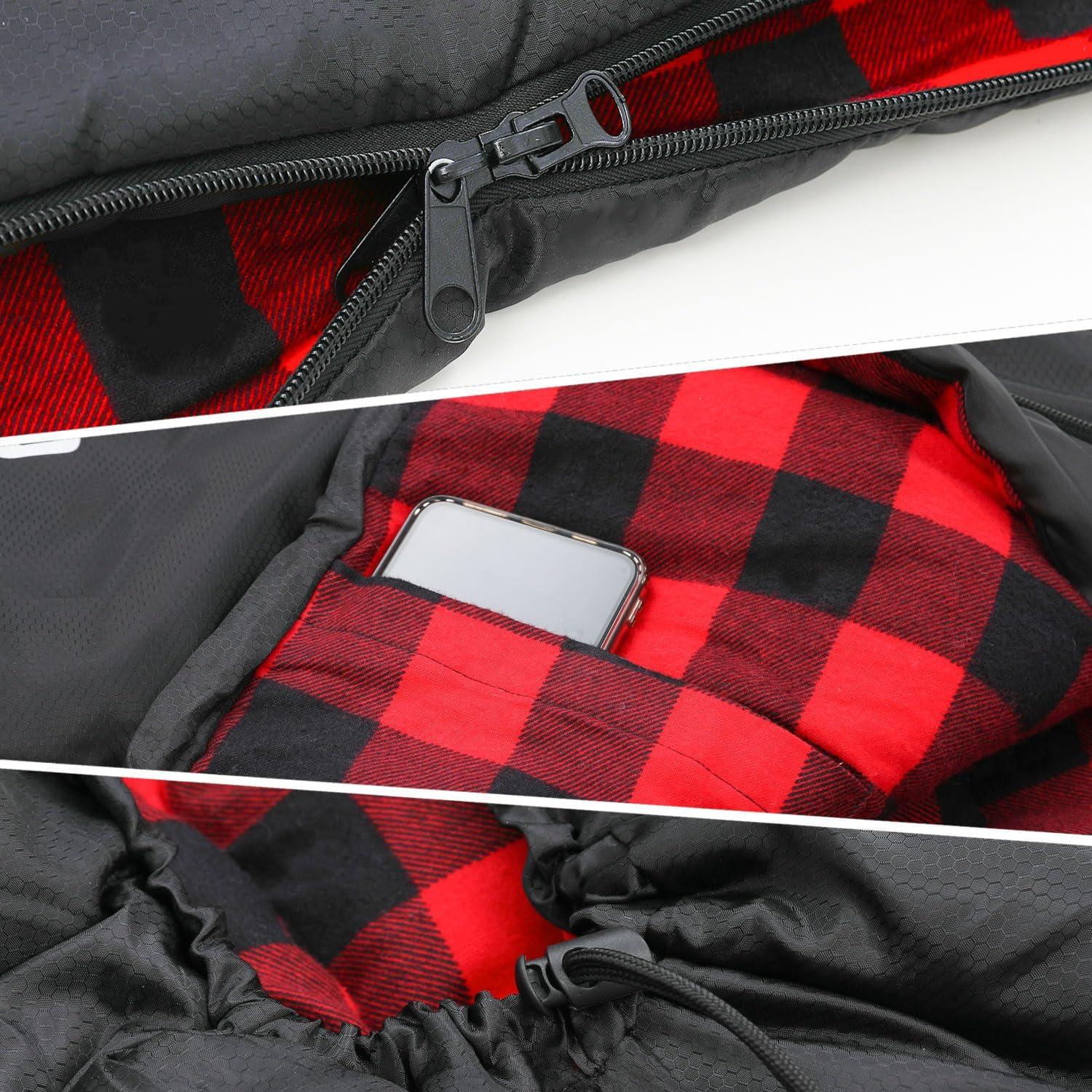 Saco de Dormir Extra Grande Orrstar para Clima Frío - 0°C