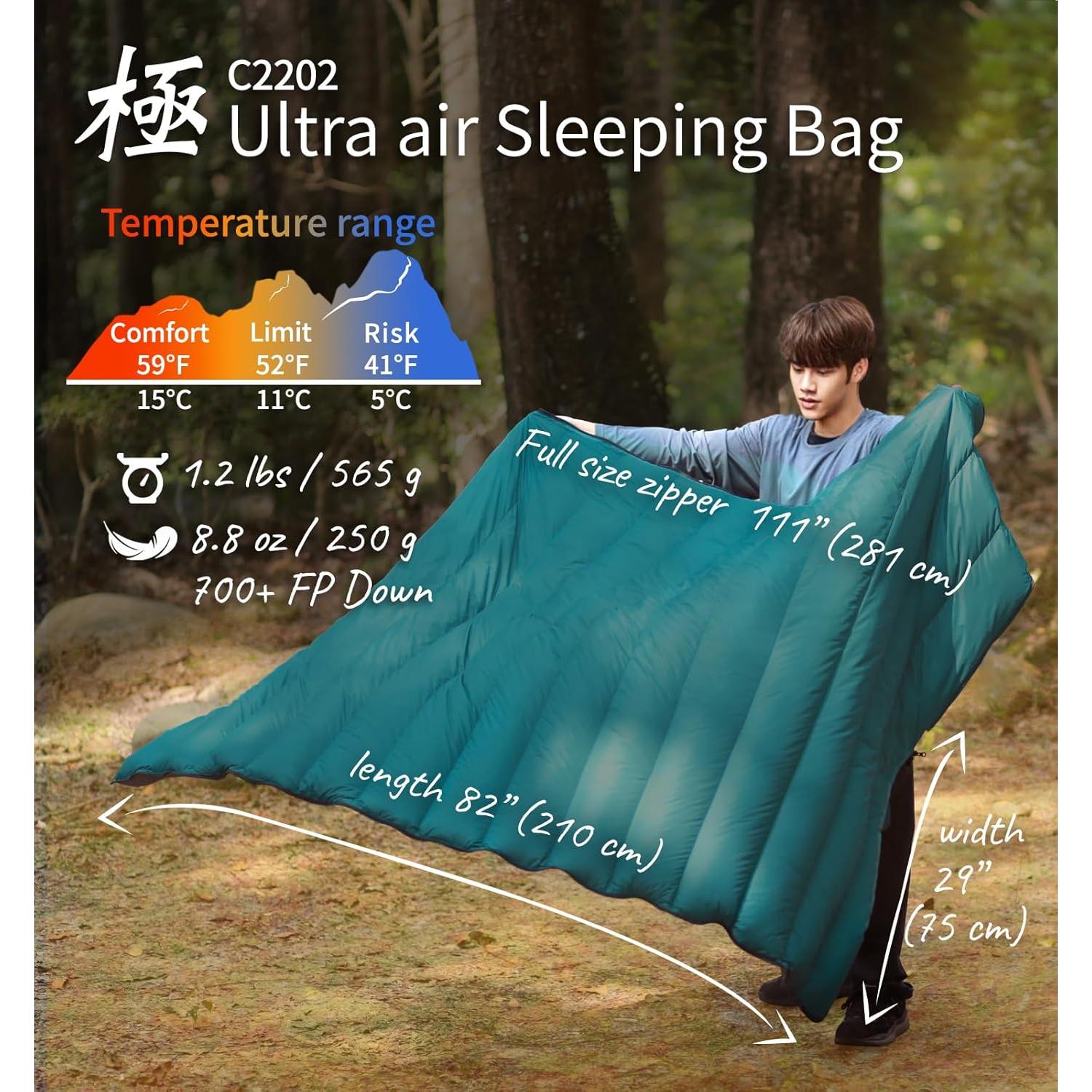 Saco de Dormir Litume C2202 de Plumas 3 Temporadas 500g