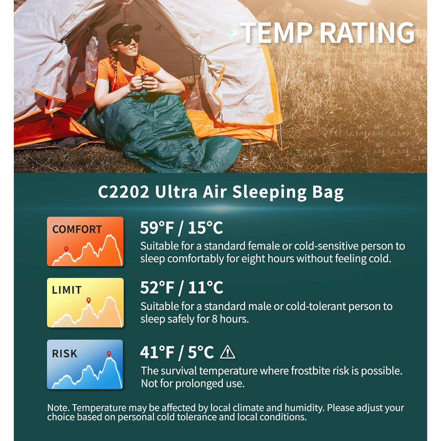 Saco de Dormir Litume C2202 de Plumas 3 Temporadas 500g