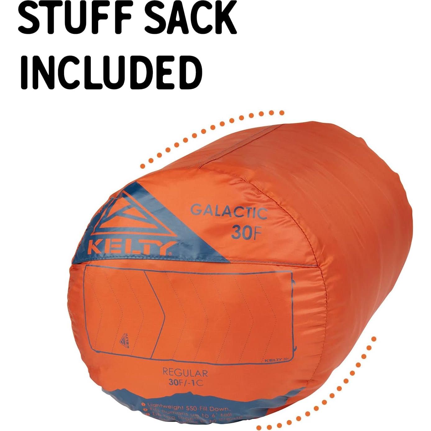 Saco de Dormir Kelty Galactic 30° Relleno Plumón 550