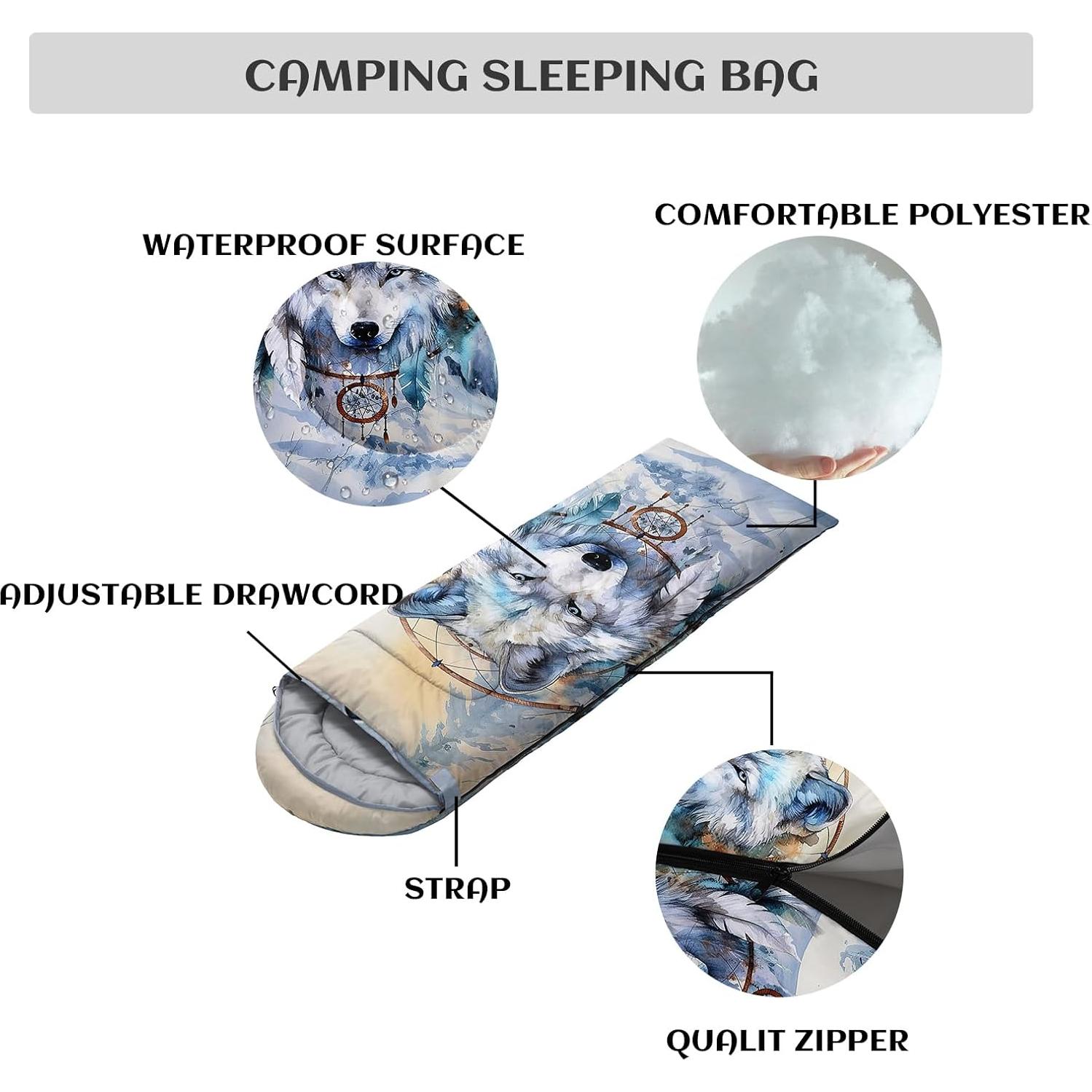 Saco de dormir Nttopship 3 estaciones 230x76 cm impermeable