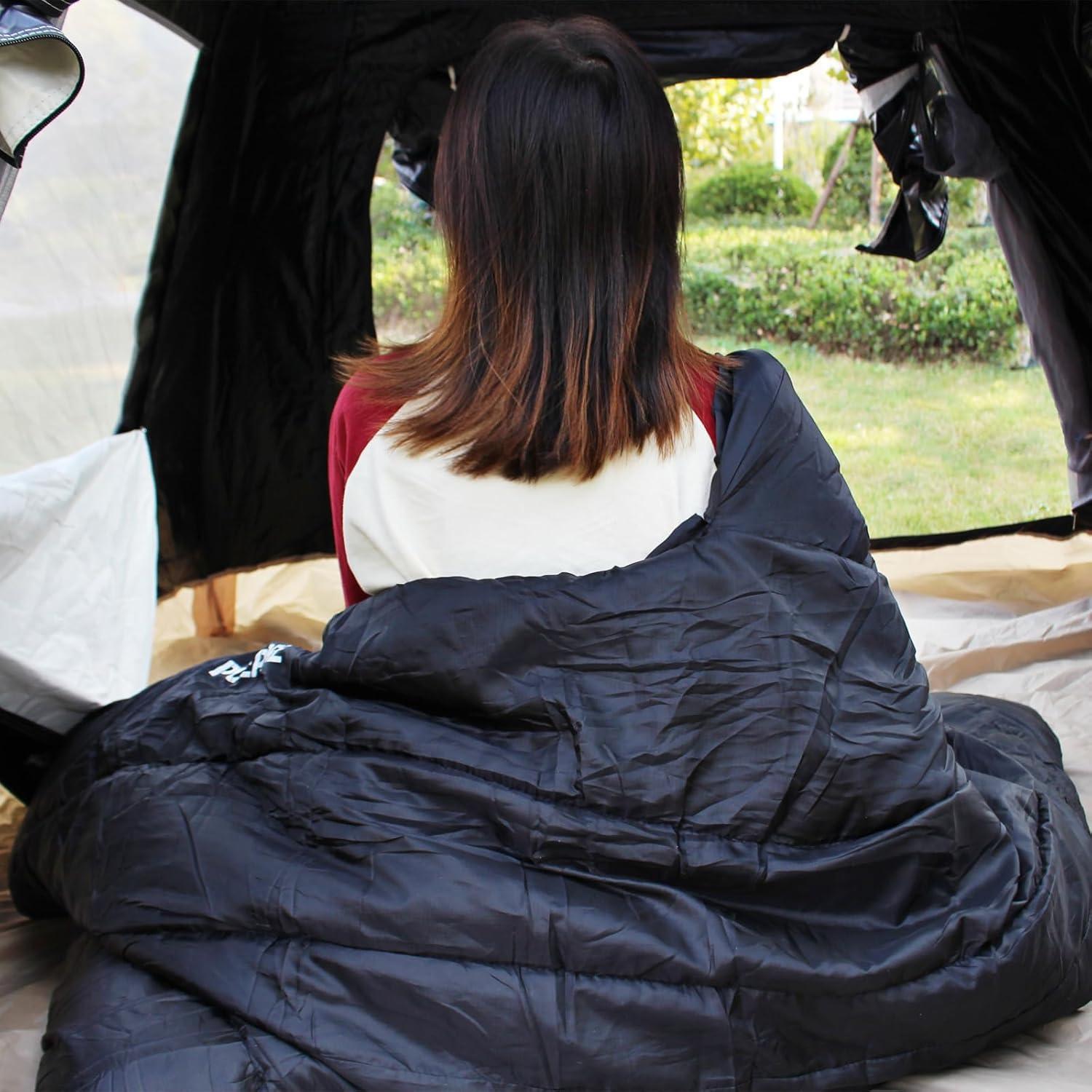 Saco de dormir XXL POEPORE 0°C Algodón Franela Camping