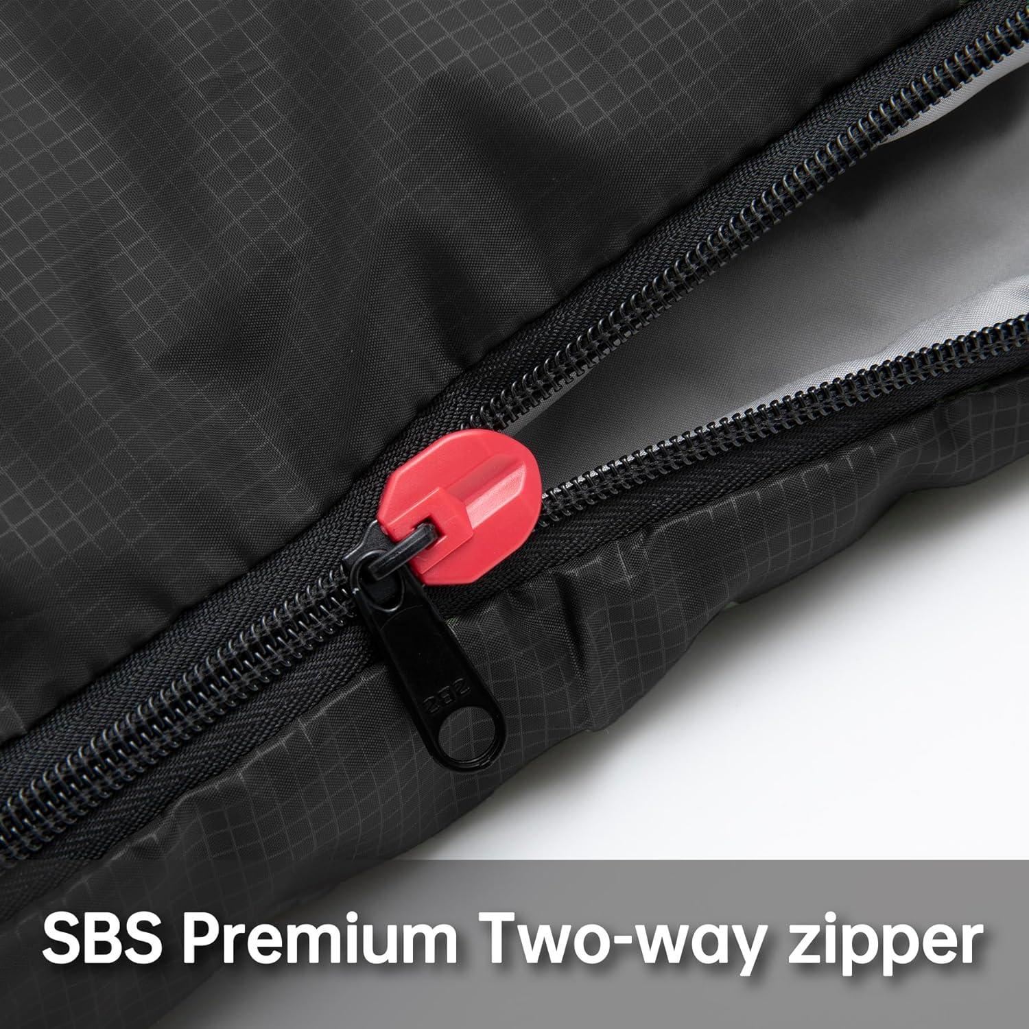 Saco de Dormir BISINNA Invierno 0°C 480GSM para Camping