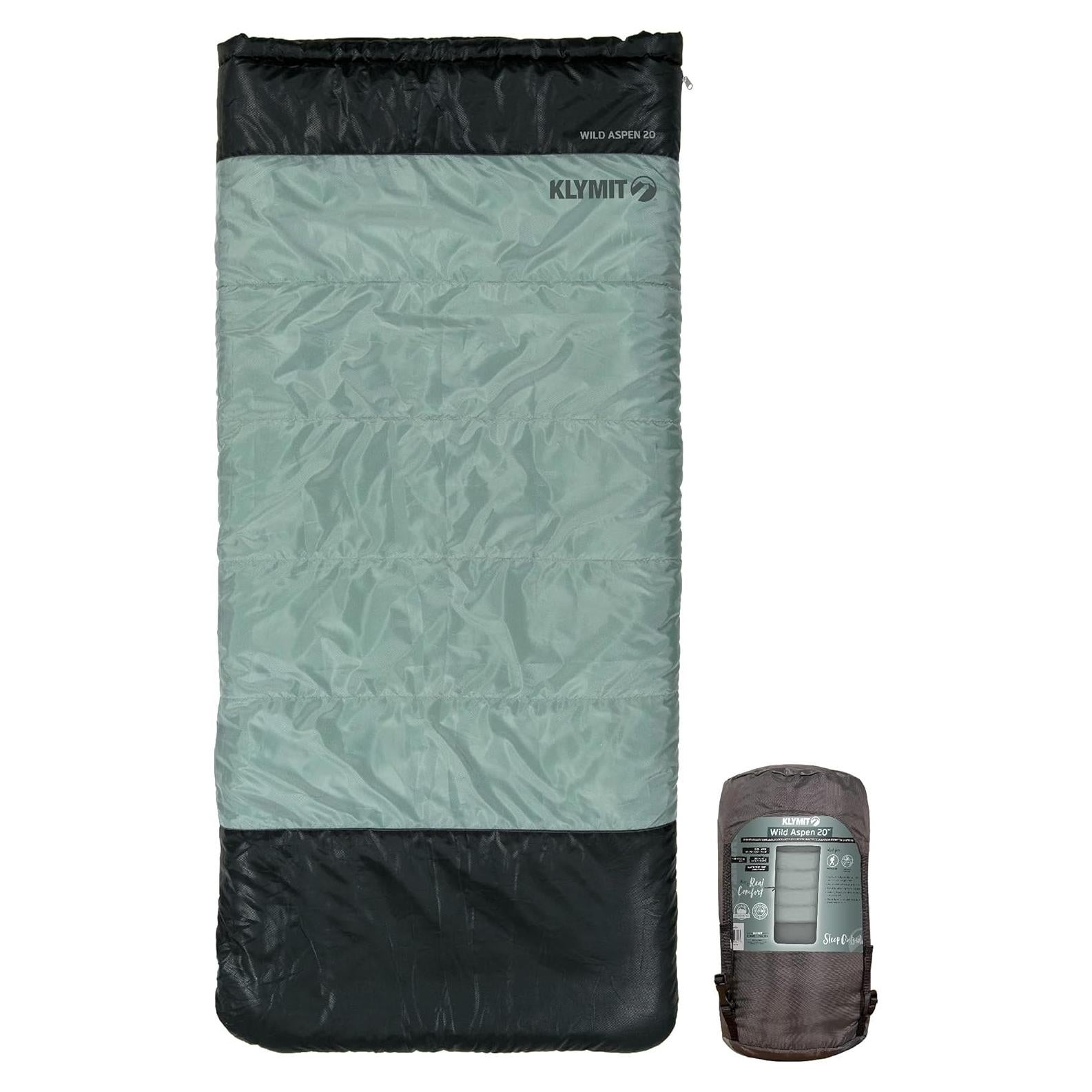 Saco de dormir Klymit Wild Aspen 3 estaciones 20°F (-6.67°C) verde