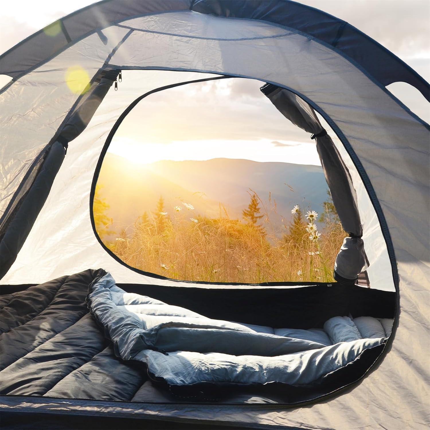 Saco de dormir doble Forinbuy 0°C para 2 personas gris-negro