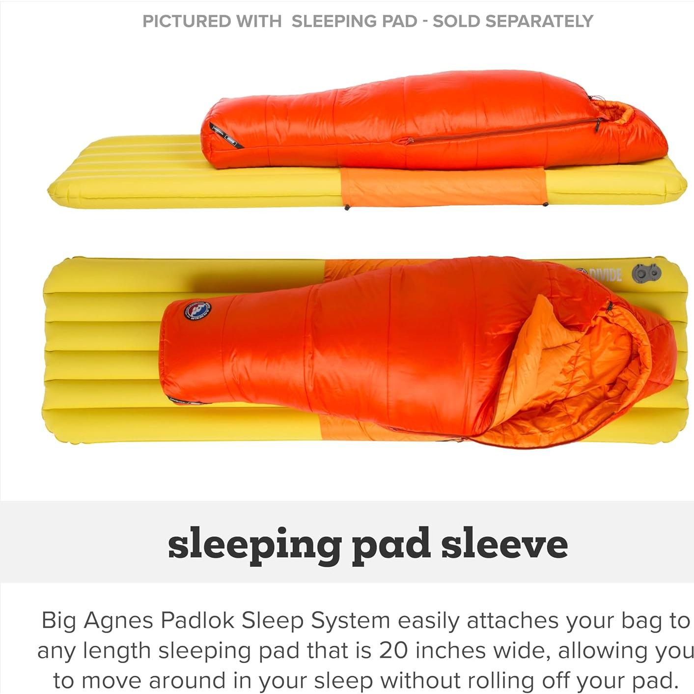 Saco de Dormir Juvenil Big Agnes 20 Grados Climas Fríos