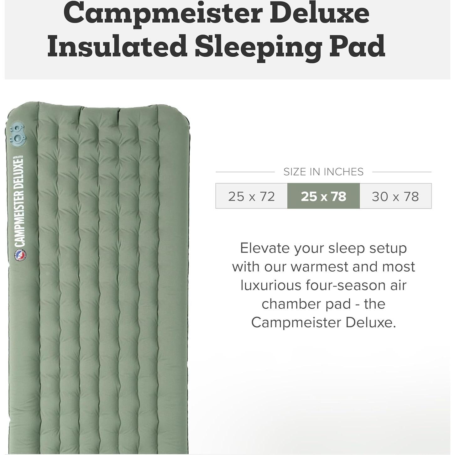 Colchón Inflable Aislado Big Agnes Campmeister Deluxe 63.5x198 cm