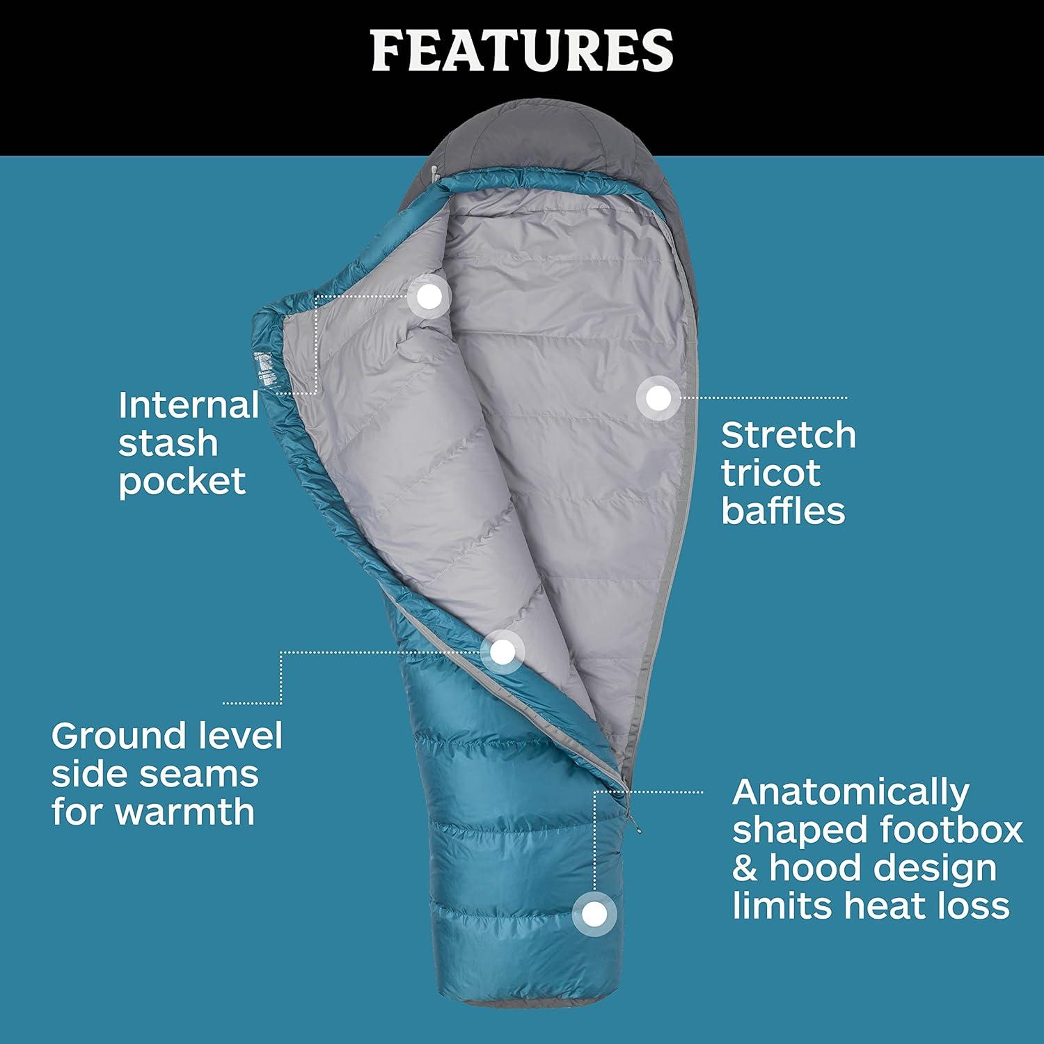 Saco de Dormir Marmot Lozen 30° para Mujeres - Pluma 650