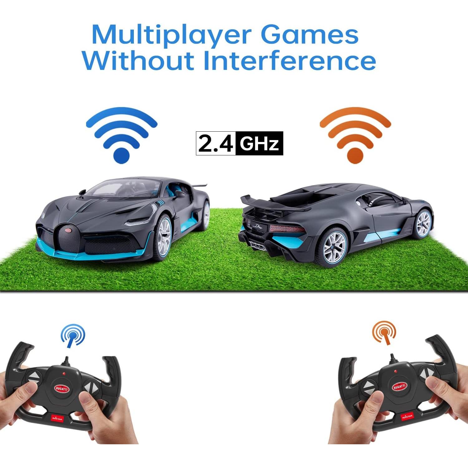 Coche RC Rastar Bugatti Divo 1:14 Puertas Abiertas - Gris