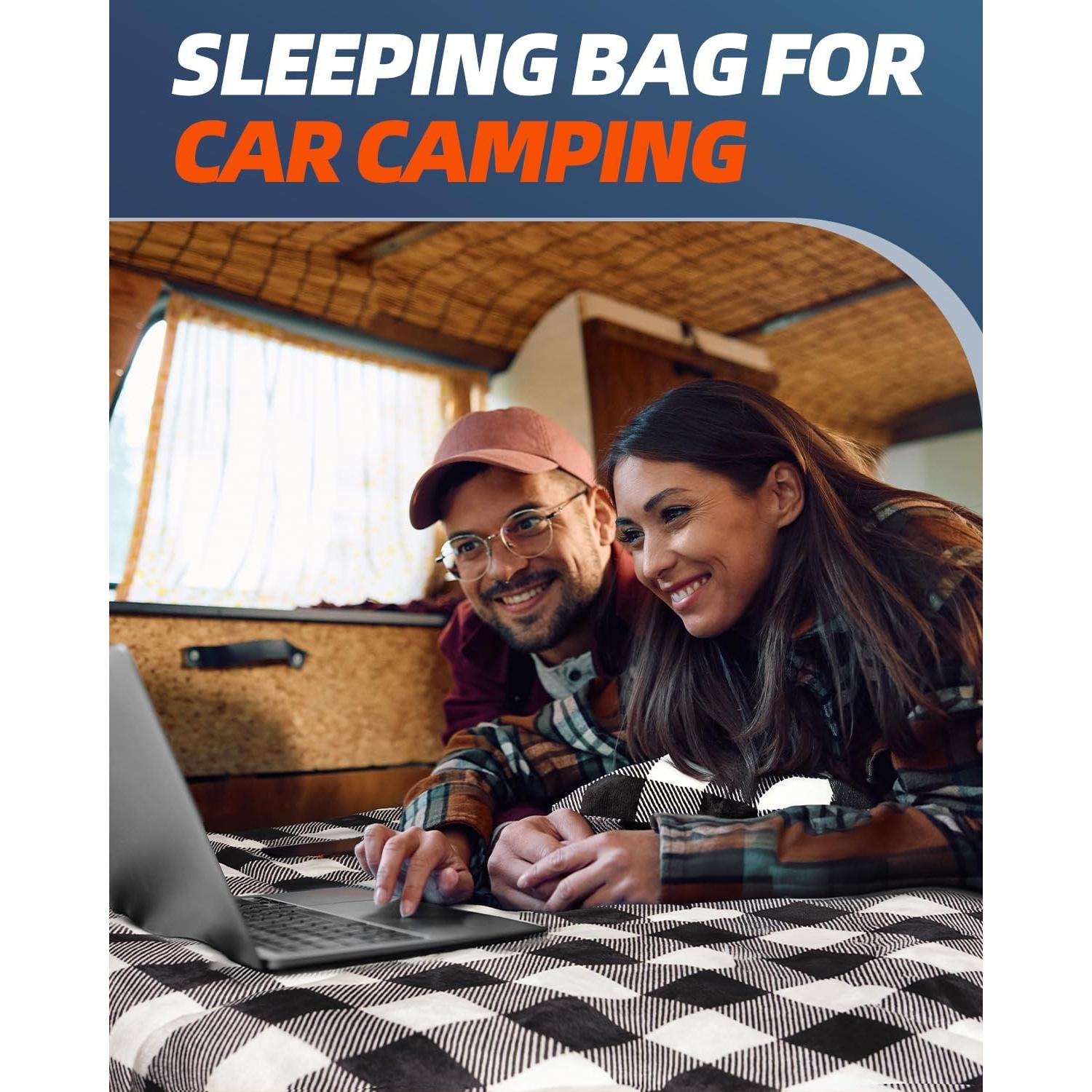 Saco de Dormir Doble MEREZA Flannel XL 2 Personas 0°C