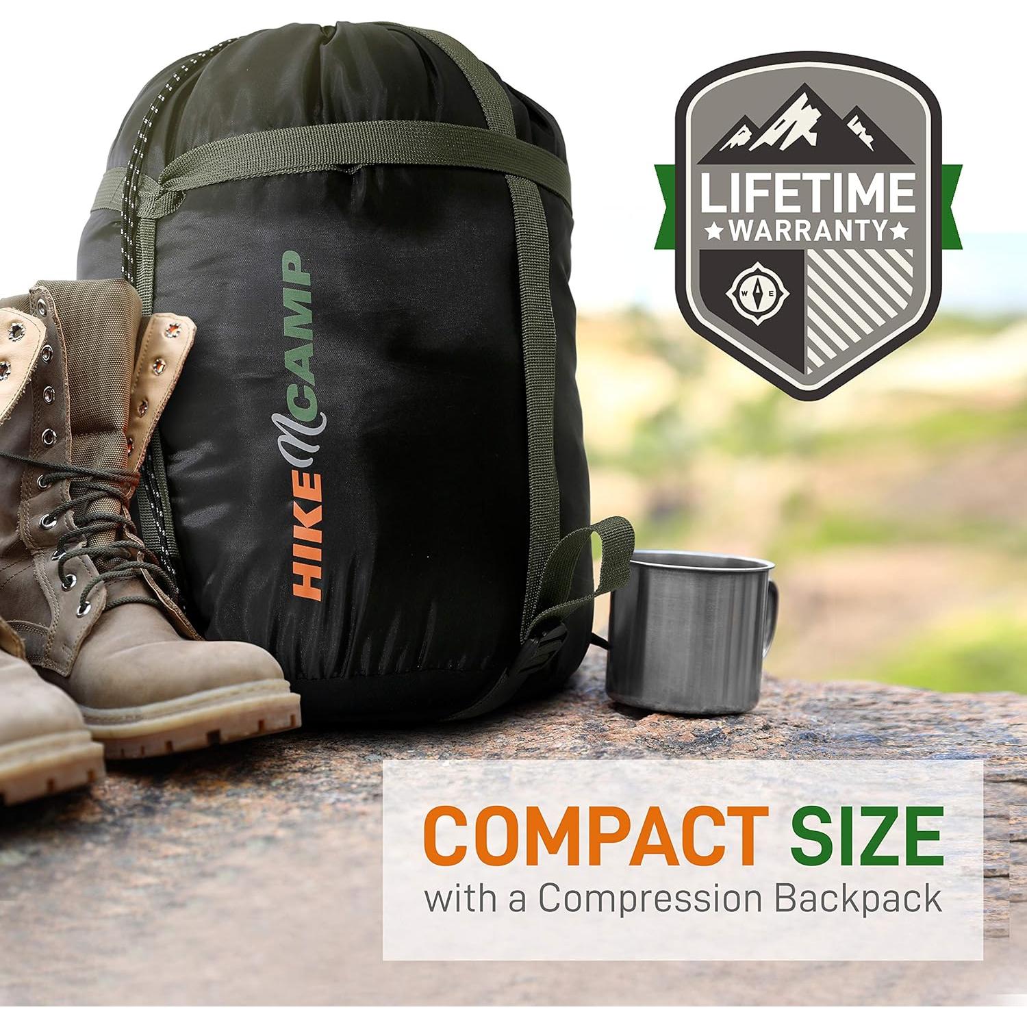 Saco de dormir doble SereneLife impermeable para 2 personas