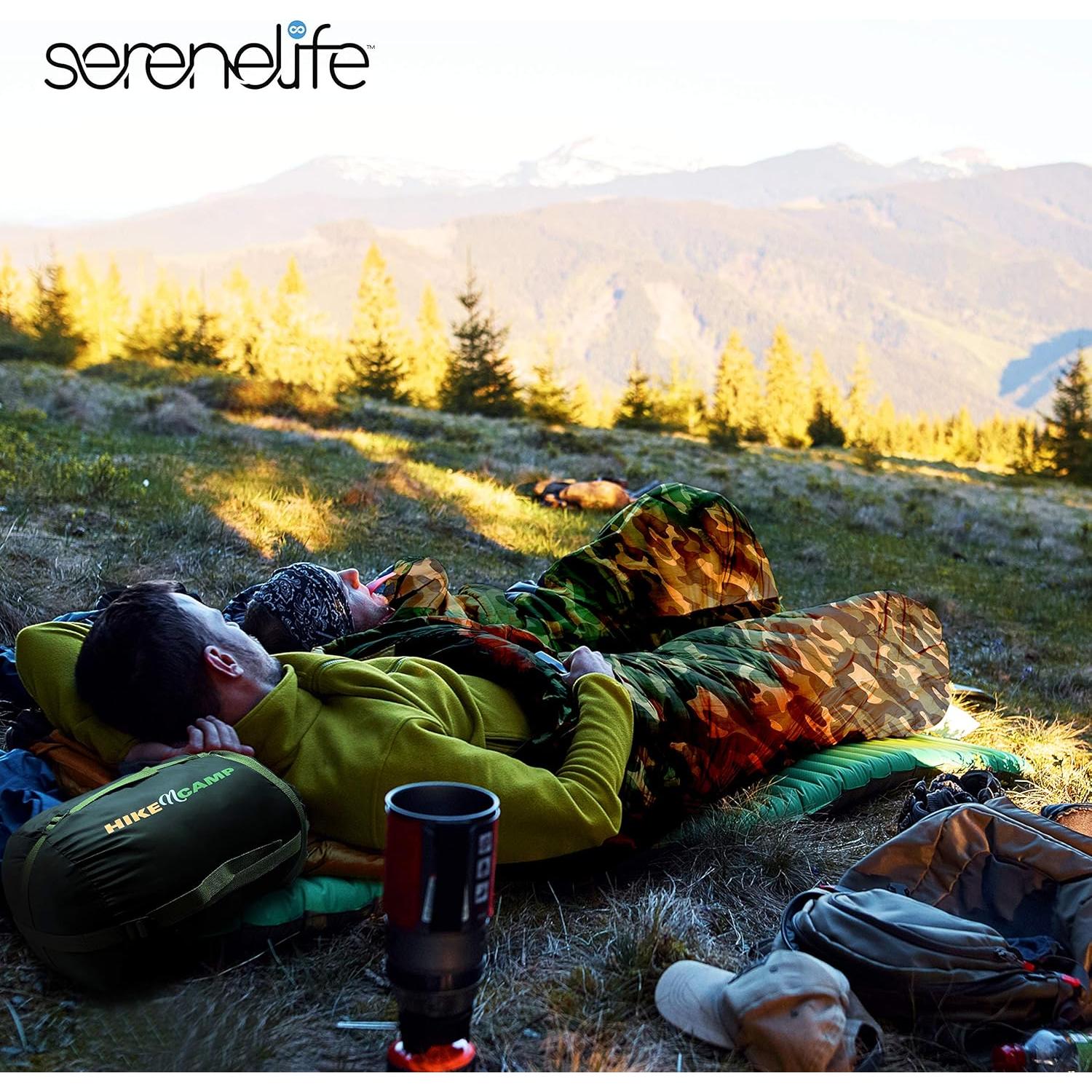 Saco de dormir doble SereneLife impermeable para 2 personas