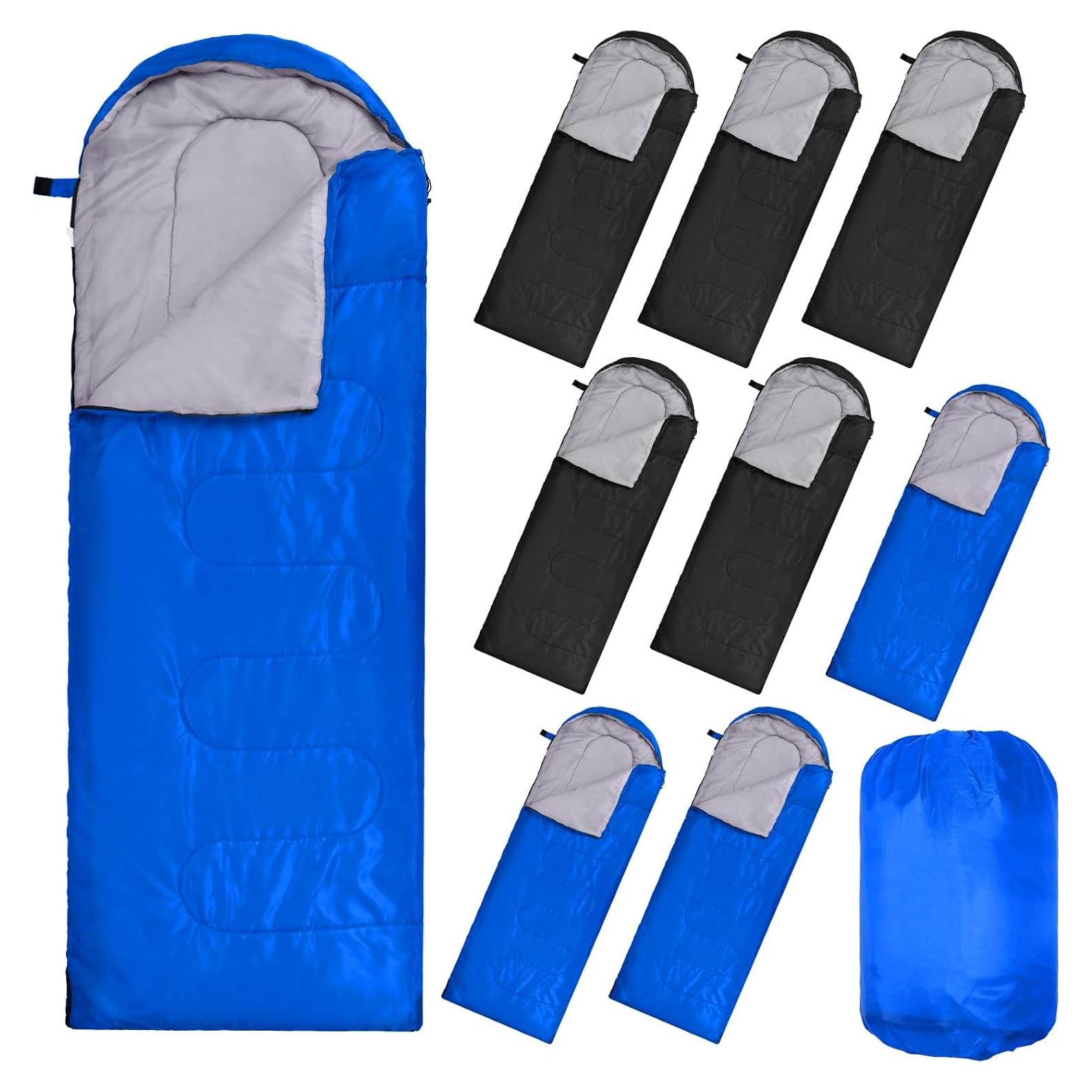 Sacos de Dormir Macarrie 10 Pcs 210x75cm Impermeables 4 Estaciones