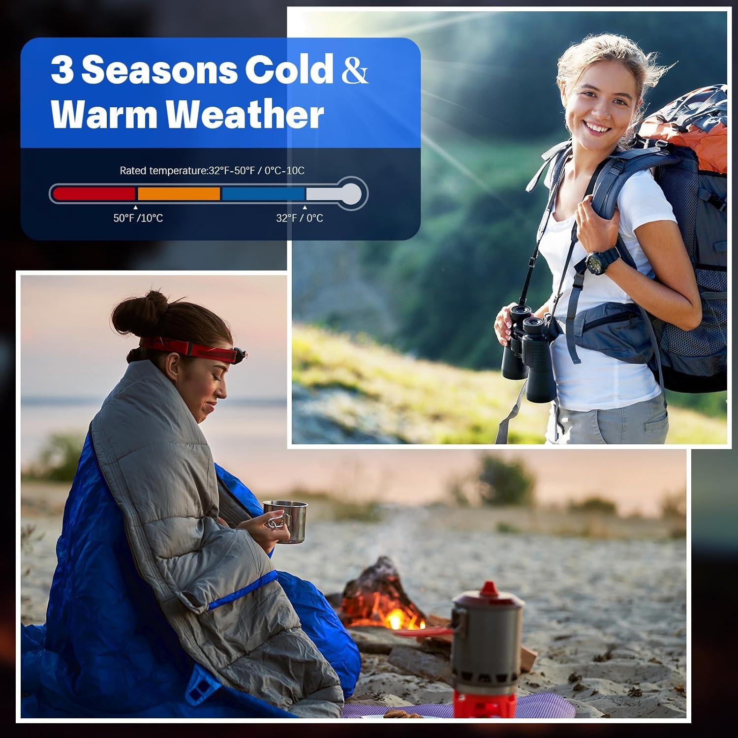 Sacos de Dormir Macarrie 10 Pcs 210x75cm Impermeables 4 Estaciones