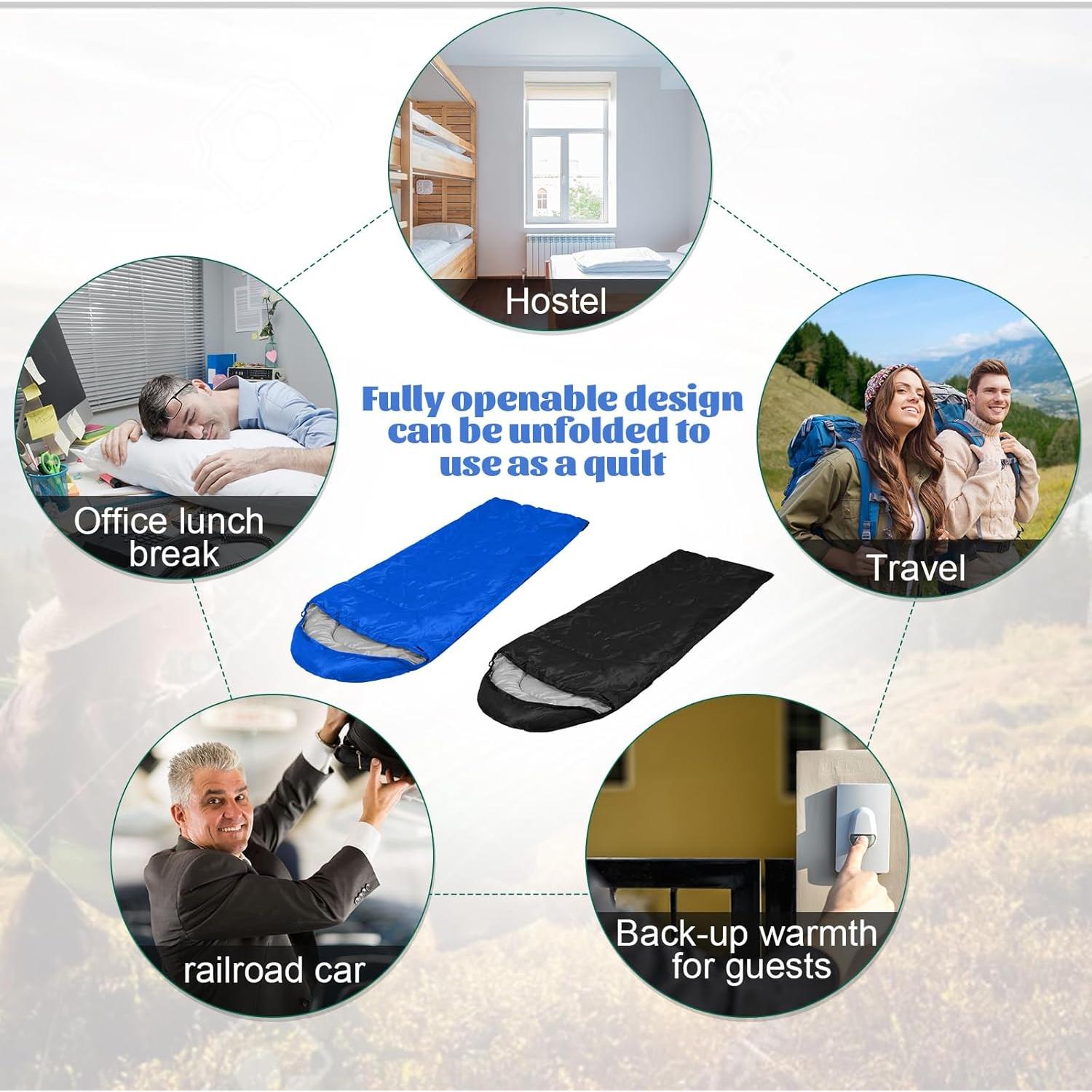 Sacos de Dormir Macarrie 10 Pcs 210x75cm Impermeables 4 Estaciones