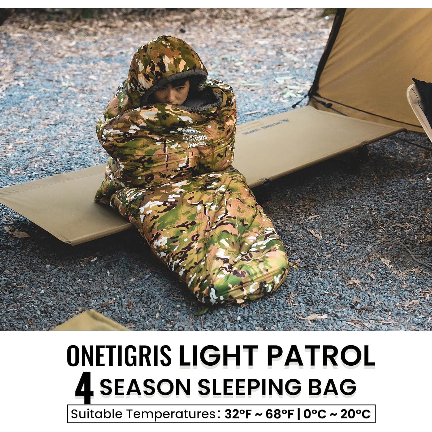 Saco de Dormir Mummy OneTigris 4 Estaciones 0°C Camo